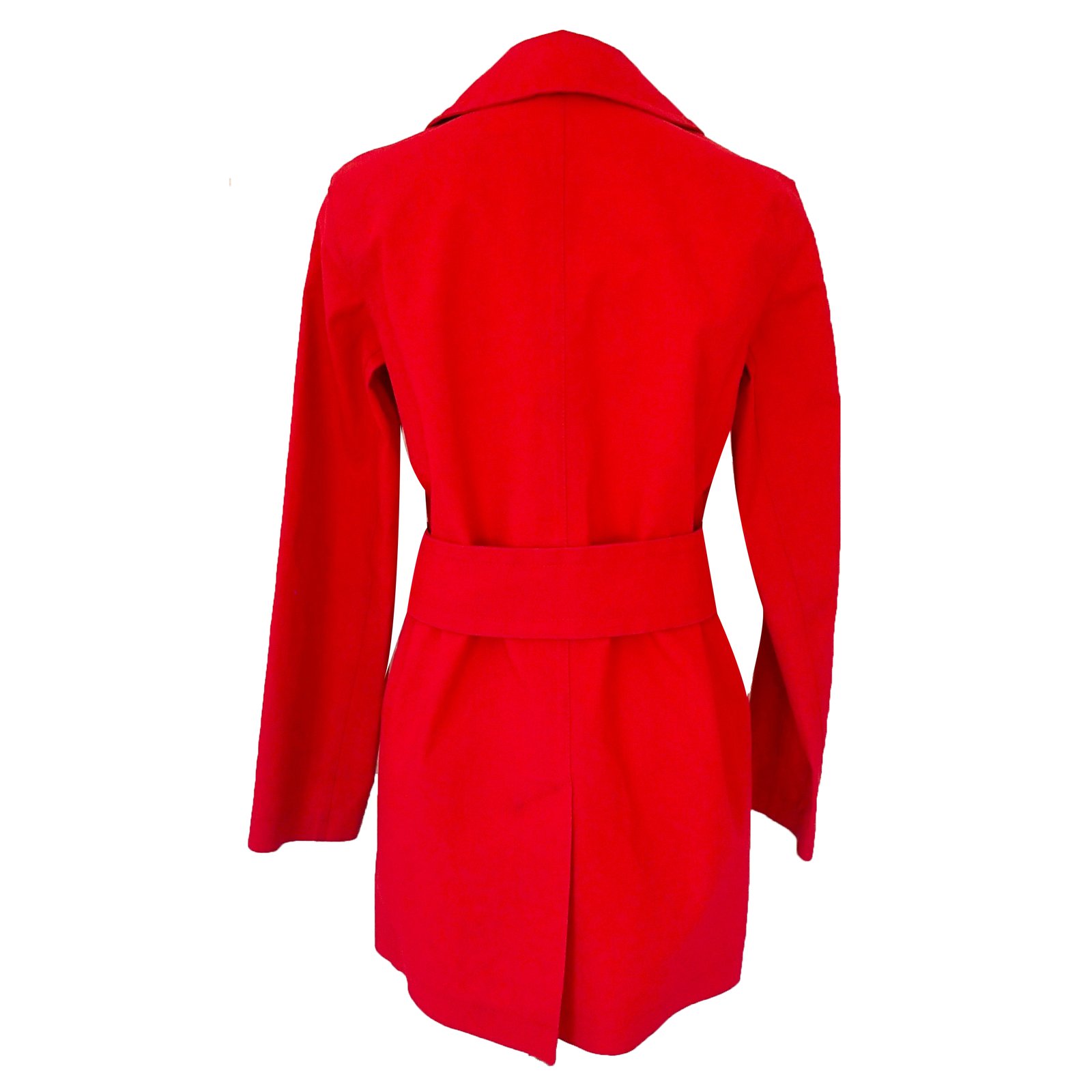 LOUIS VUITTON MACKINTOSH Trench Coat 36 Red Authentic Women Used