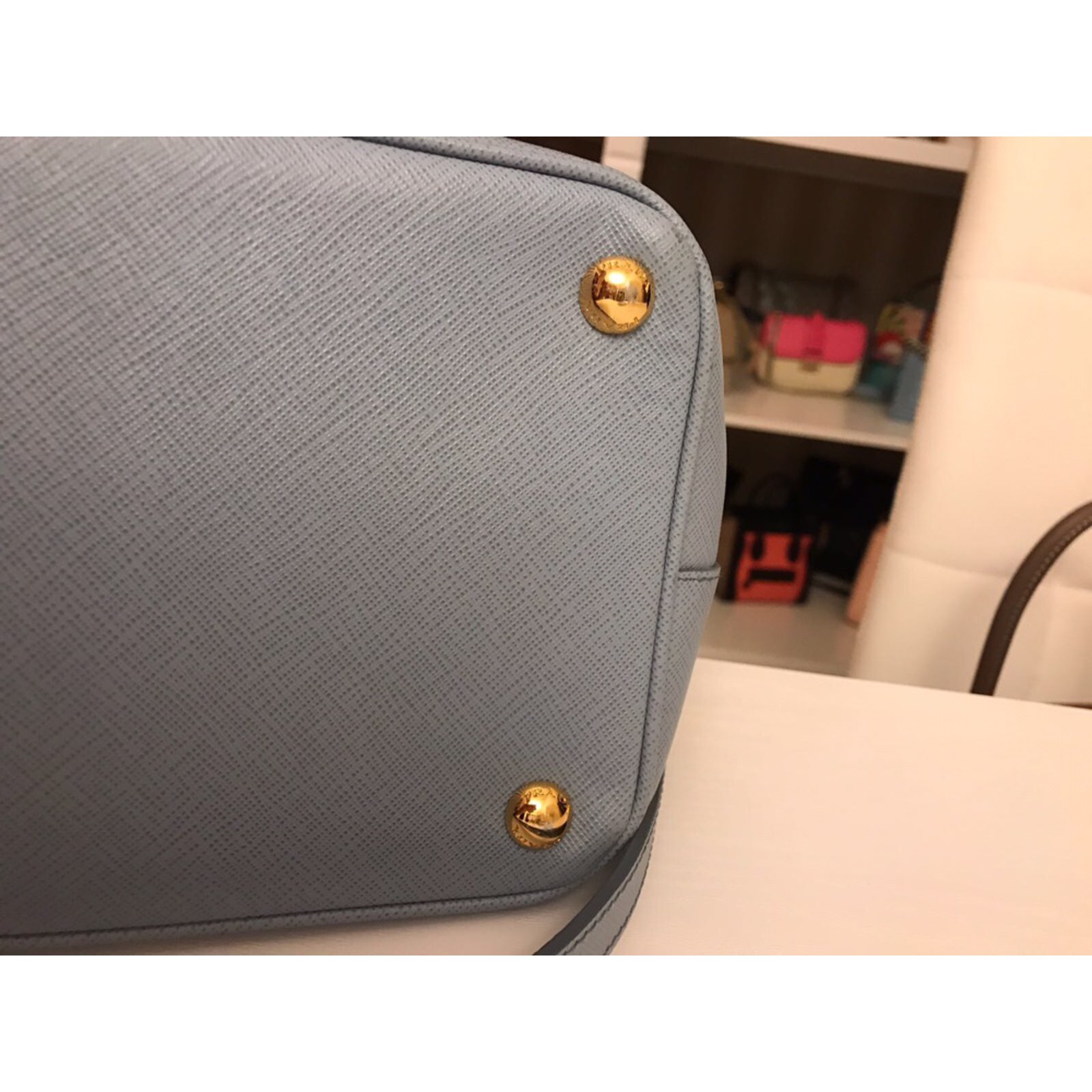 baby blue prada bag