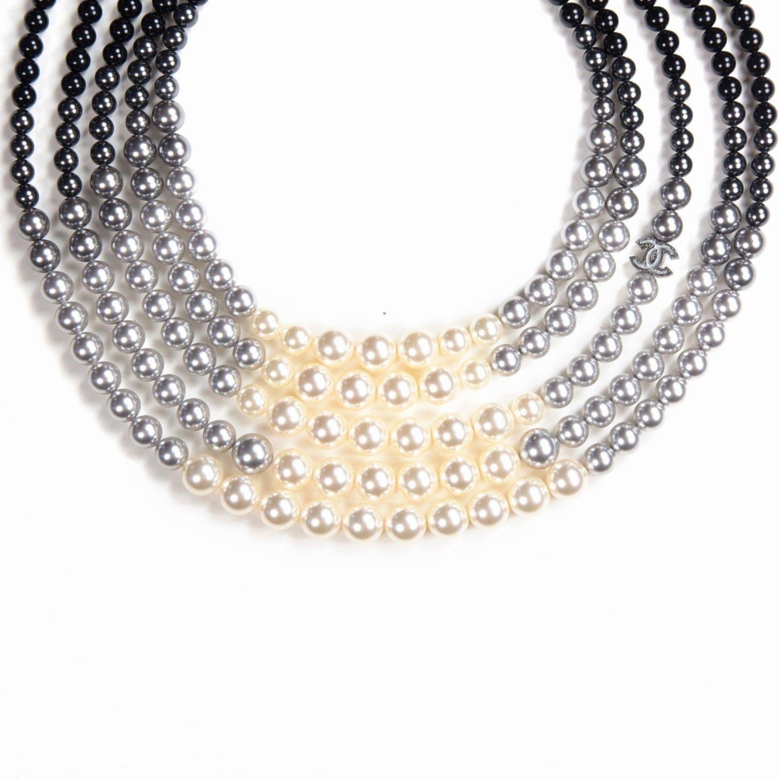 Chanel Perle Multirang Collier dégradé Multicolore ref.37037 Joli Closet