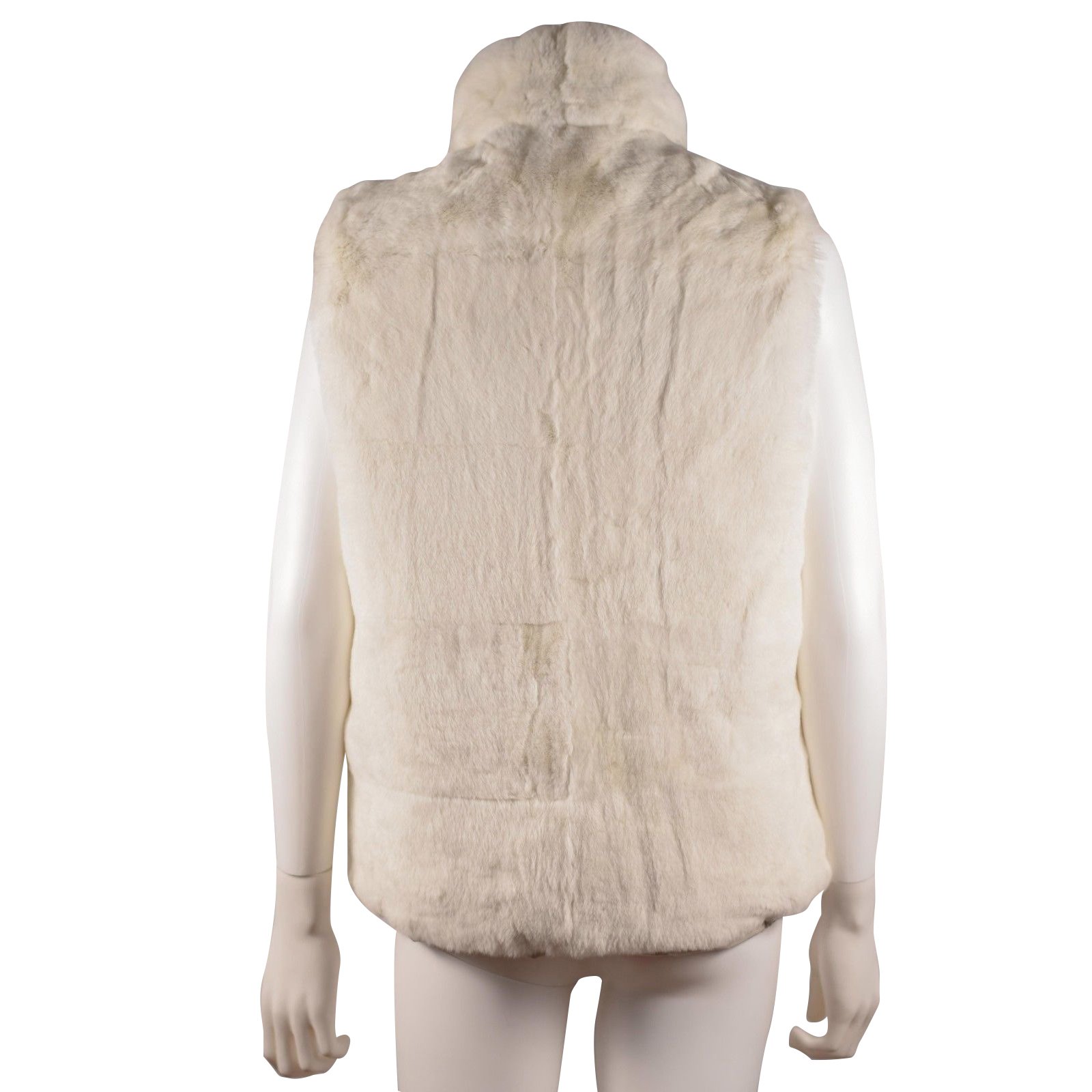 Louis Vuitton WomensReversible Rabbit Fur & Down Vest Cream ref.37041 -  Joli Closet