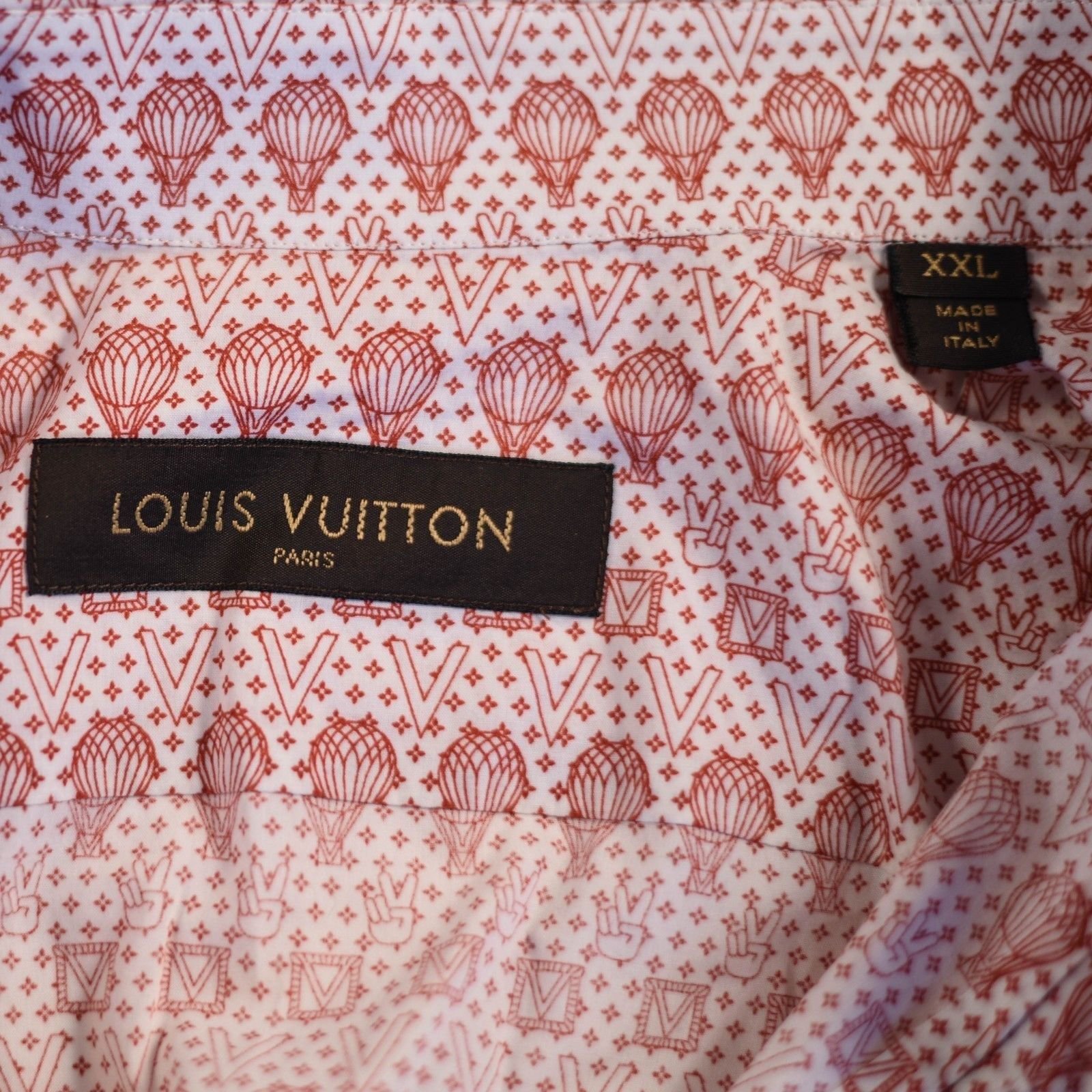 Louis Vuitton Button Up Shirt Red Cotton ref.37175 - Joli Closet