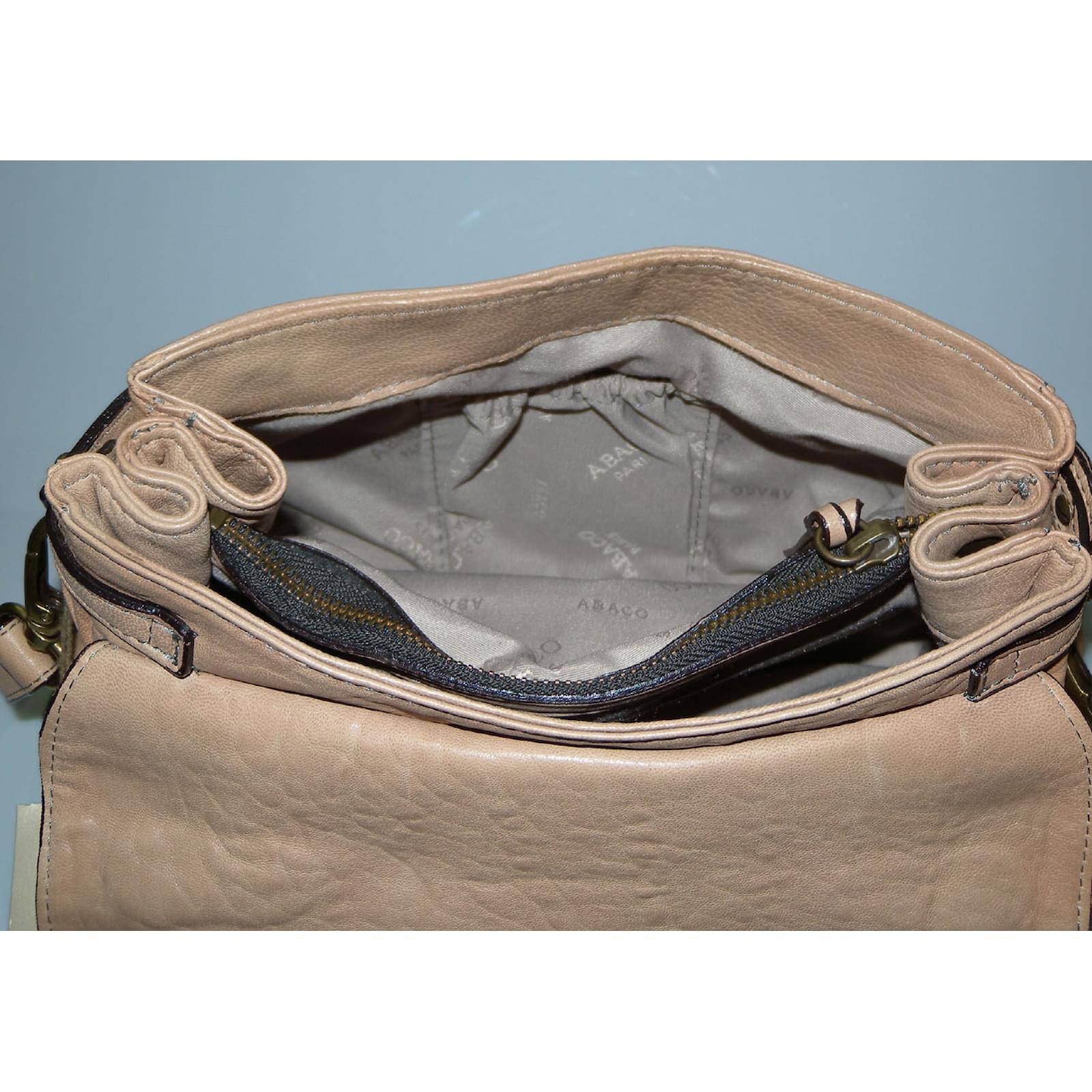 Abaco Sac ?� main Cuir Python Beige P??che ref.37481 - Joli Closet