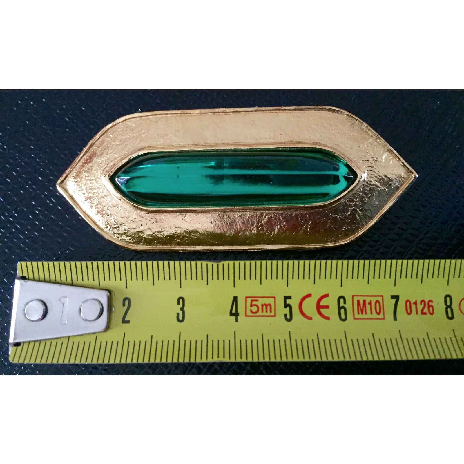 Broche Vintage Jean-Louis Scherrer - Alliage Doré Et Lucite - Occasion En Bon état