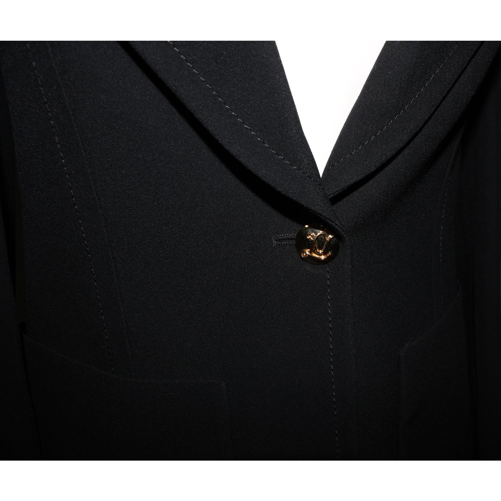 Louis Vuitton Uniform jacket Black Viscose Acetate ref.39704
