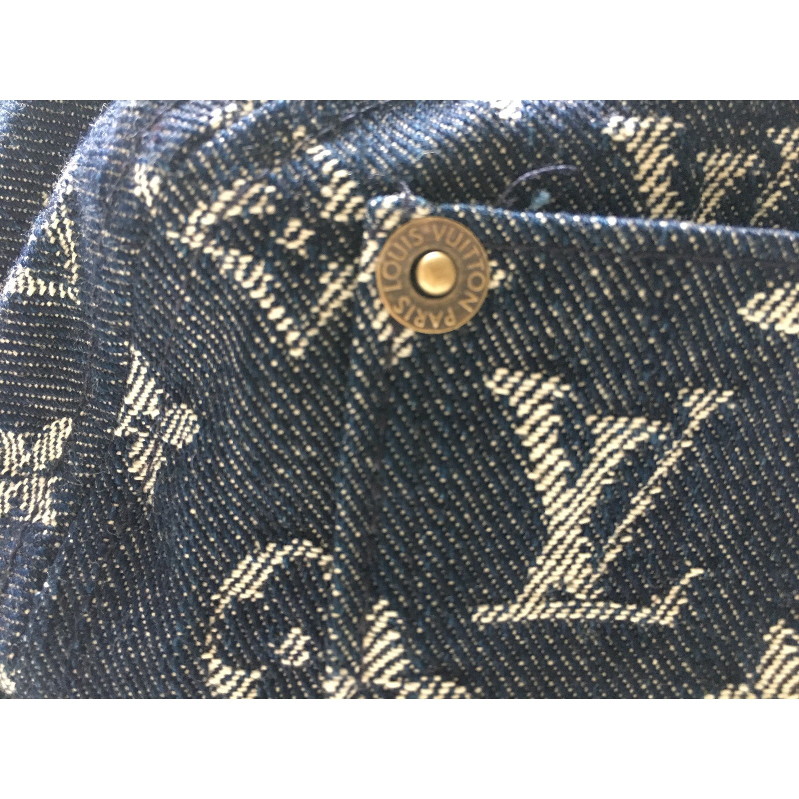 Louis Vuitton berretto Blu Cotone ref.39728 - Joli Closet