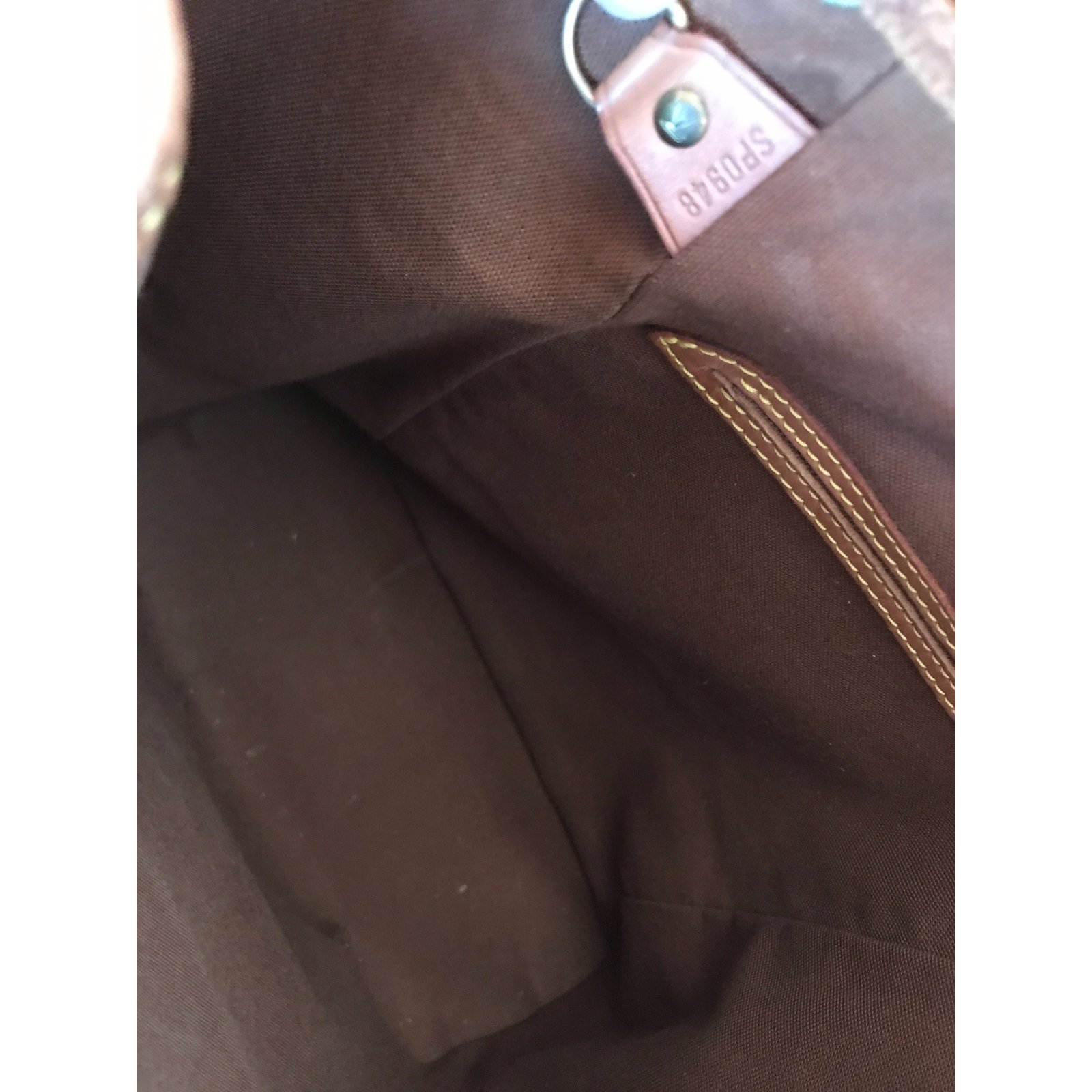 Louis Vuitton Backpack Montsouris MM Canvas Monogram Brown Golden Leather  ref.40313 - Joli Closet