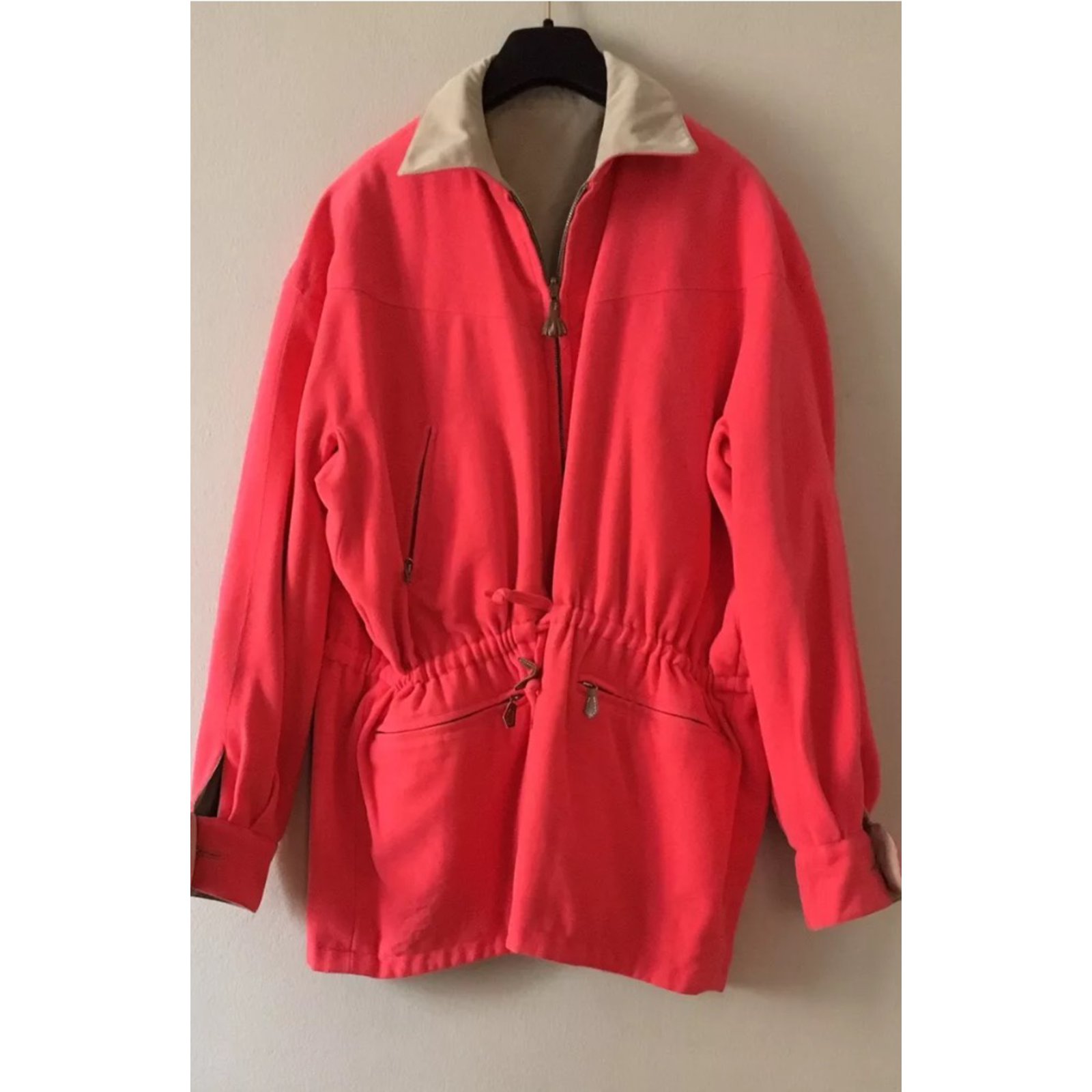 Hermès Jackets Pink Beige Wool Nylon ref.40930 - Joli Closet