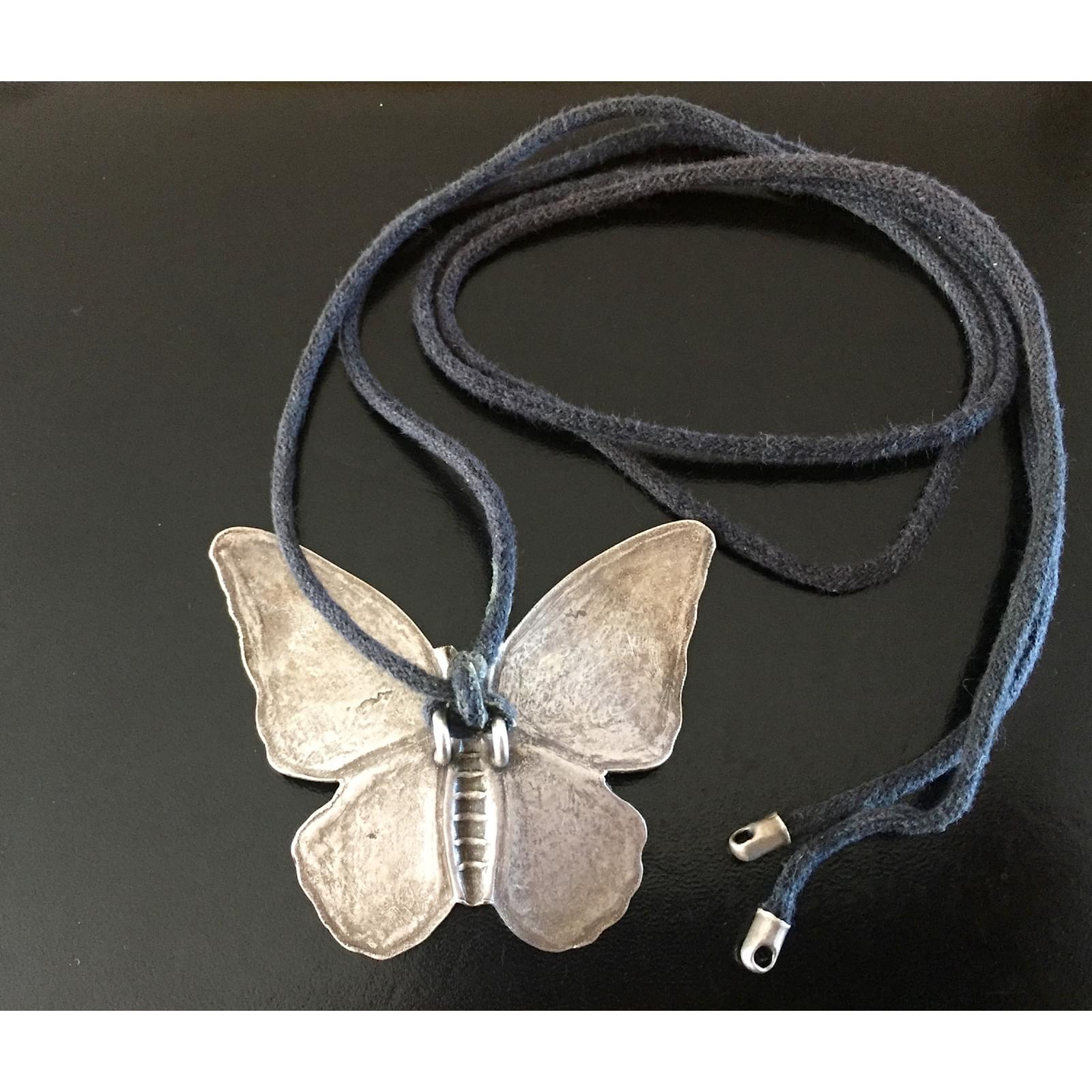 アクセサリー Jean Paul Gaultier Butterfly Necklace90s Jean Paul Gaultier Necklace Purple Metal ref.41042 - Joli Closet