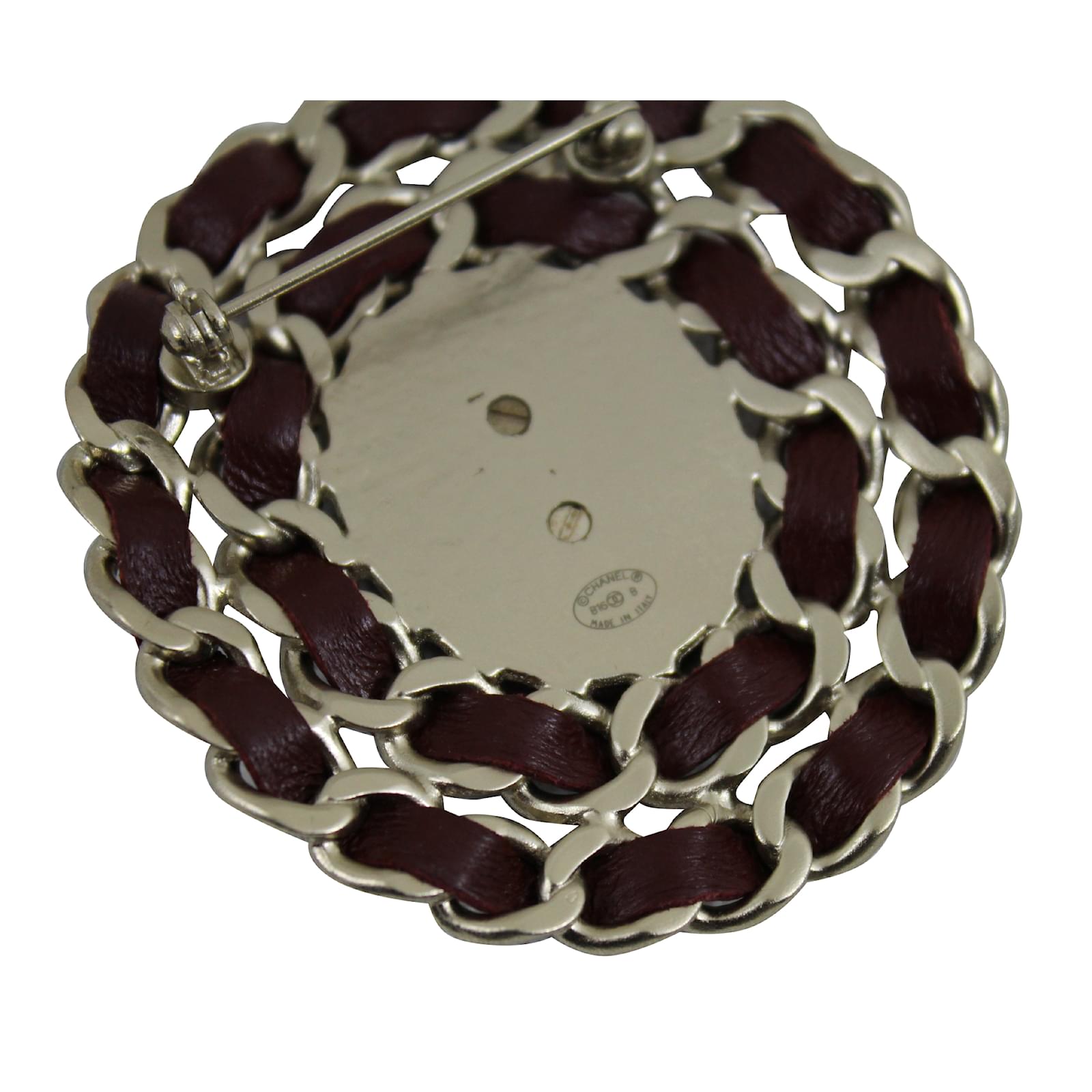 Chanel Pins & brooches Leather ref.41174 Joli Closet