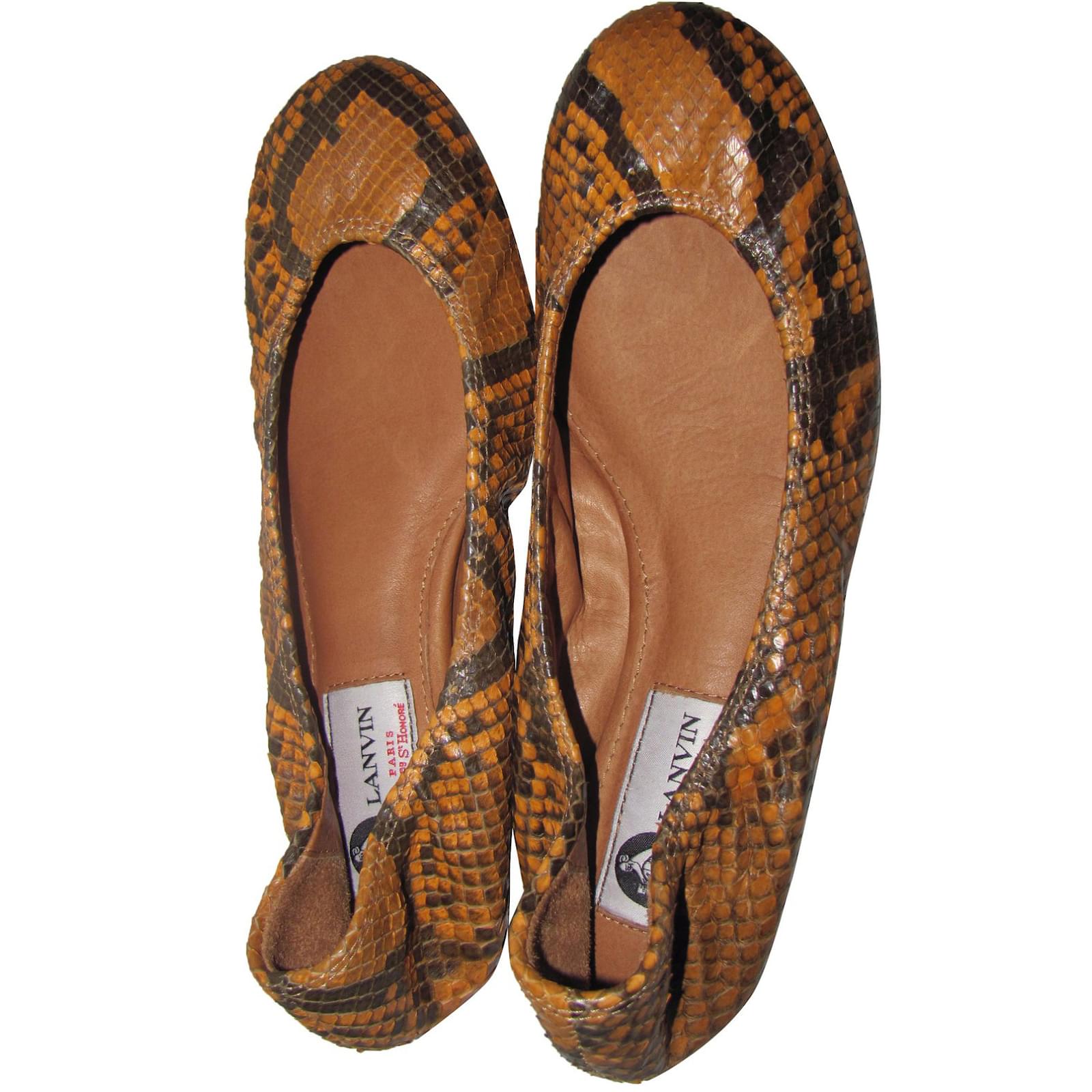 Lanvin Ballerinas Python print Exotic leather ref.41497 - Joli Closet