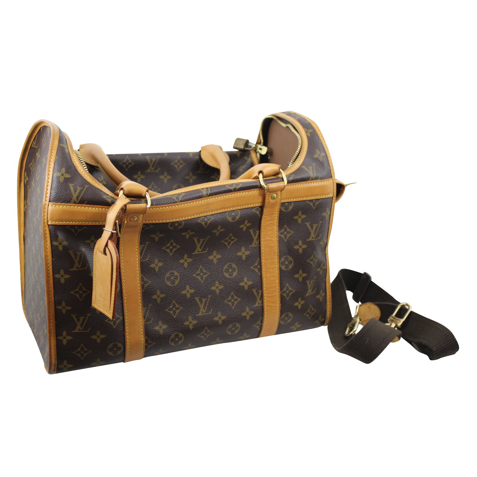 Louis Vuitton LV Dog carrier new Brown Leather ref.223937 - Joli