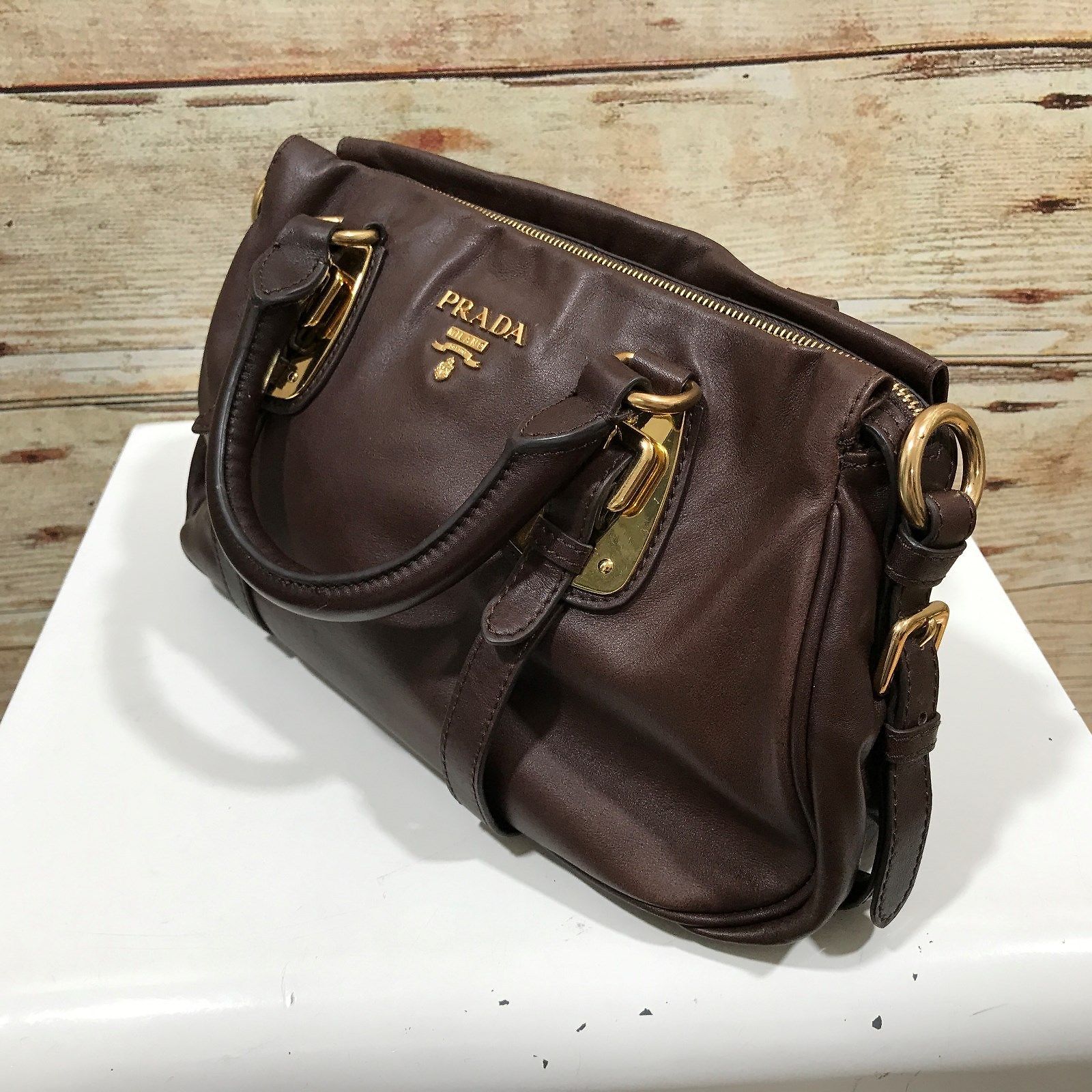 Sac à Main Marron Foncé NEXT - Taille Medium - Matière PVC - Occasion