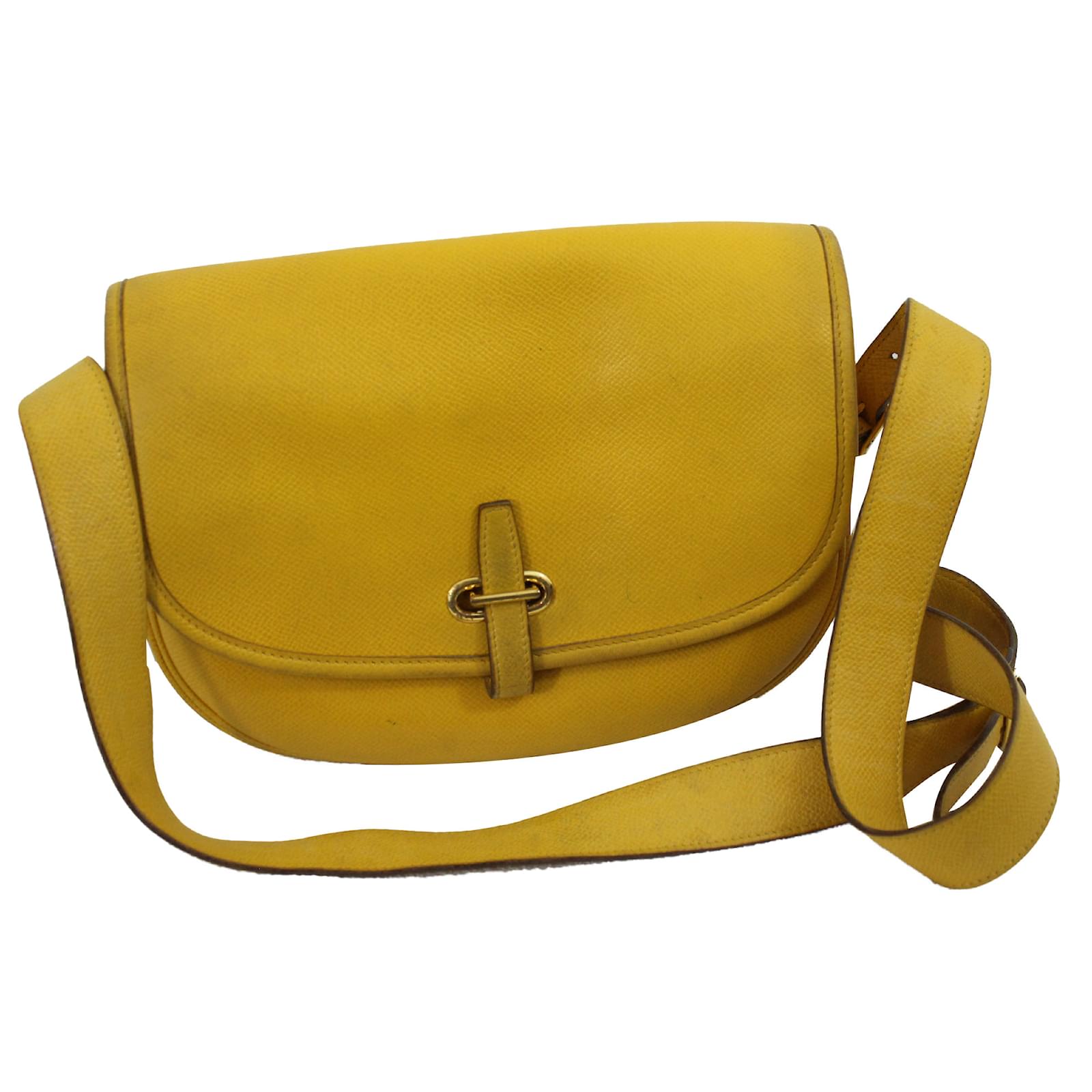 Hermès Handbags Yellow Leather ref.42392 Joli Closet