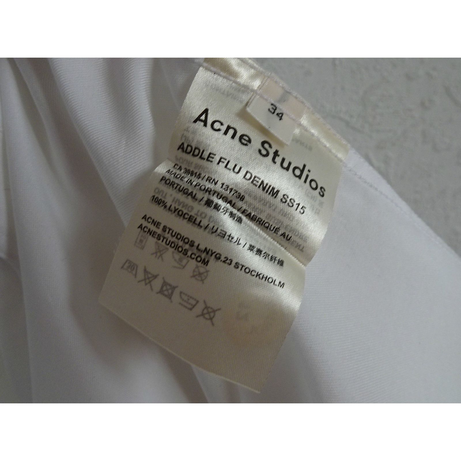 Acne studios addle flu denim shirt White Tencel ref.JC42557 (Sold 