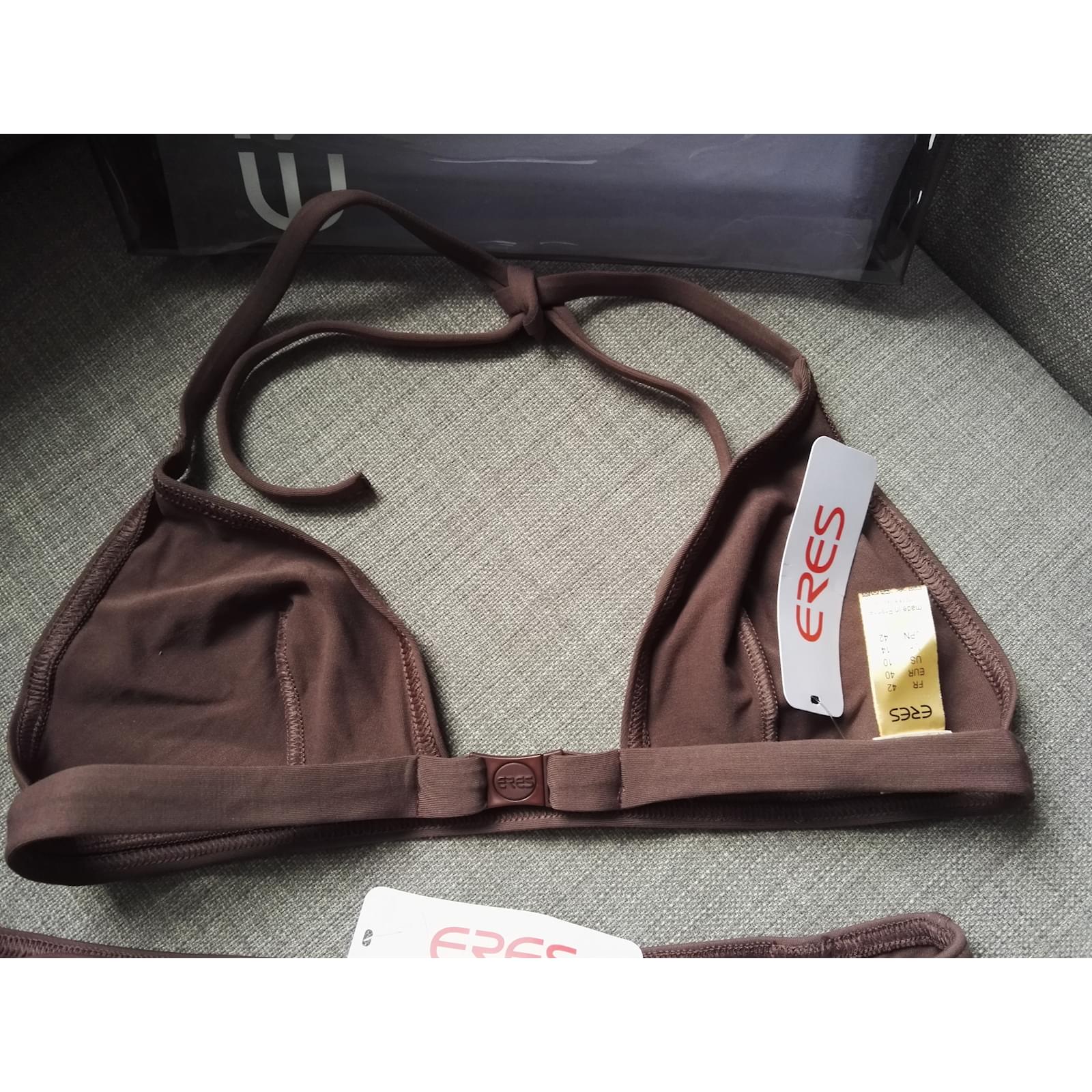 Bikini Bilytis Femme – Haut Triangle, Taille 44 FR, Marron, Neuf Avec étiquettes