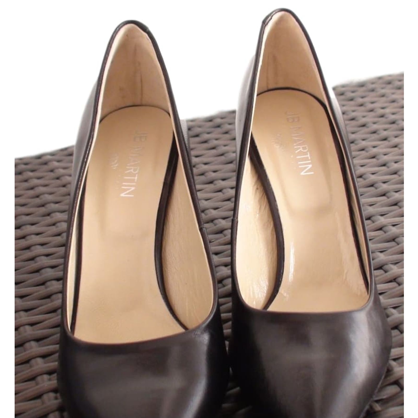 Escarpins JB Martin - Cuir Noir Avec Boucle - Talons Petits - Taille 38.5 - Neuf