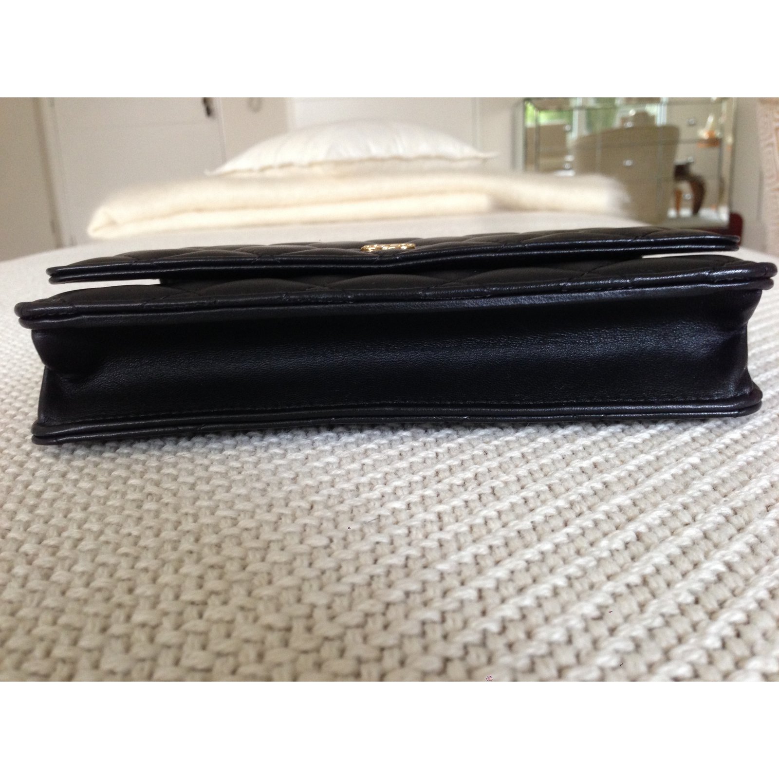 Chanel wallet on chain Black Leather ref.952773 - Joli Closet