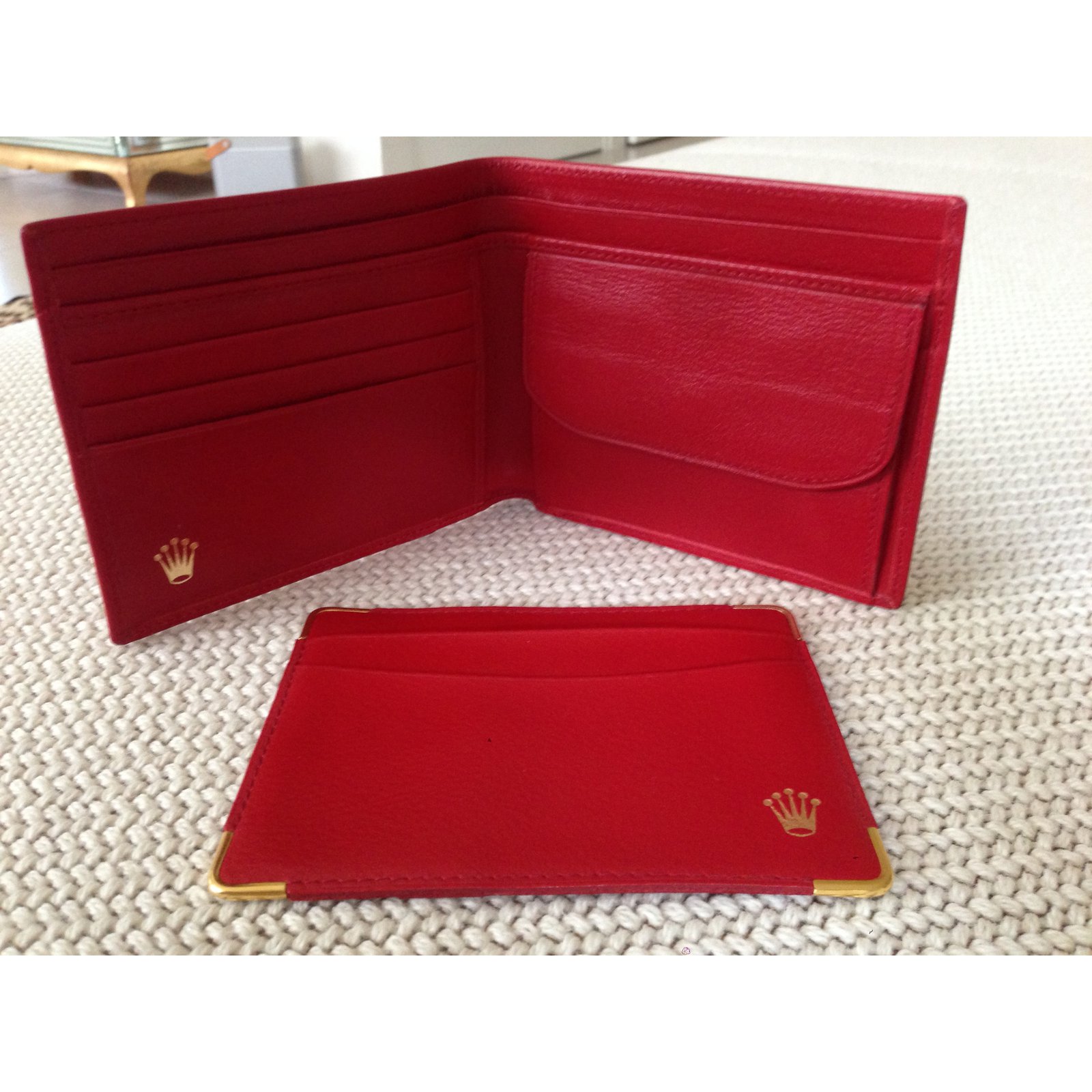 Rolex Wallets Red Leather ref.43626 - Joli Closet