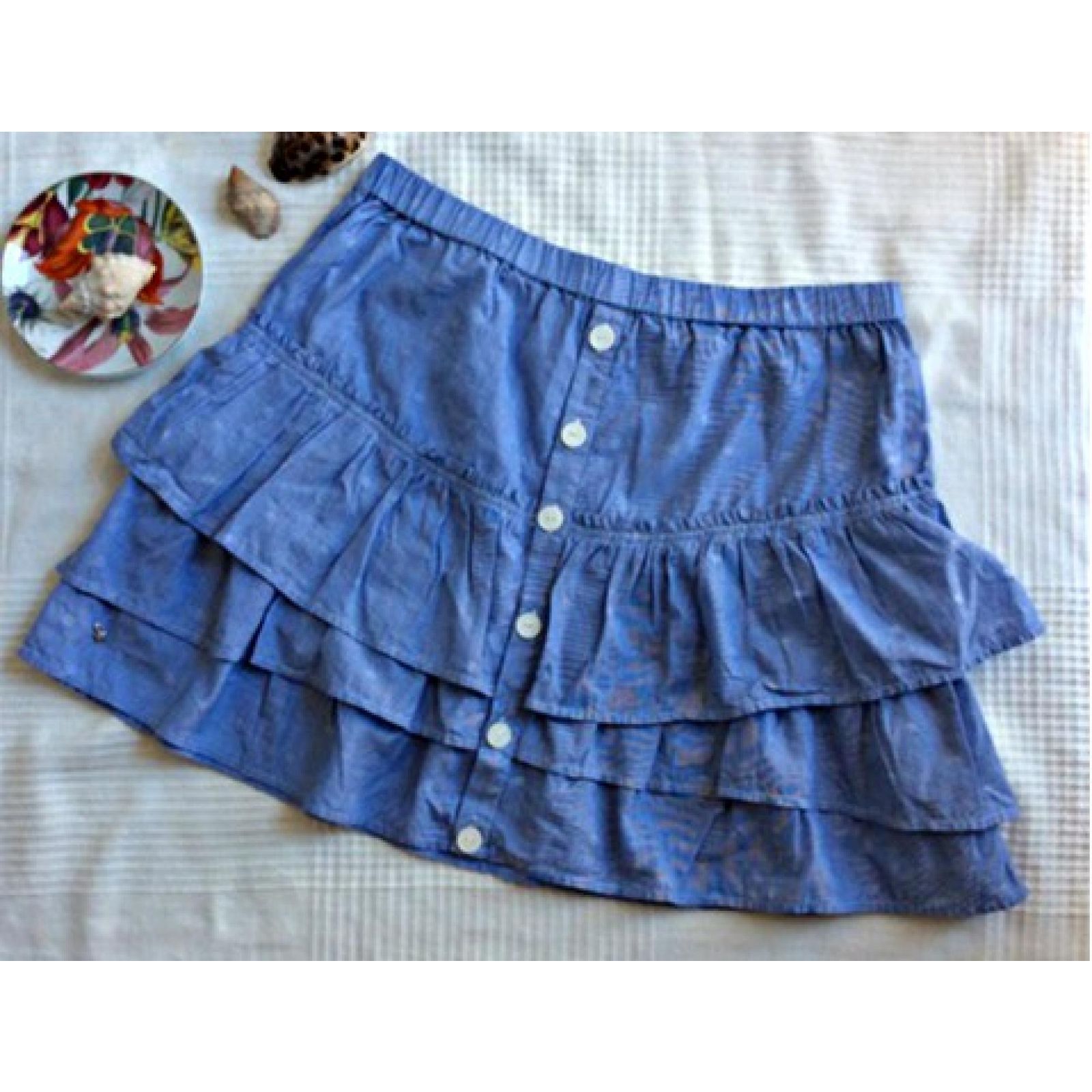 Haut Femme Des Petits Hauts, Couleur Bleue, Taille 36, En Coton Mélangé - Occasion Très Bon état