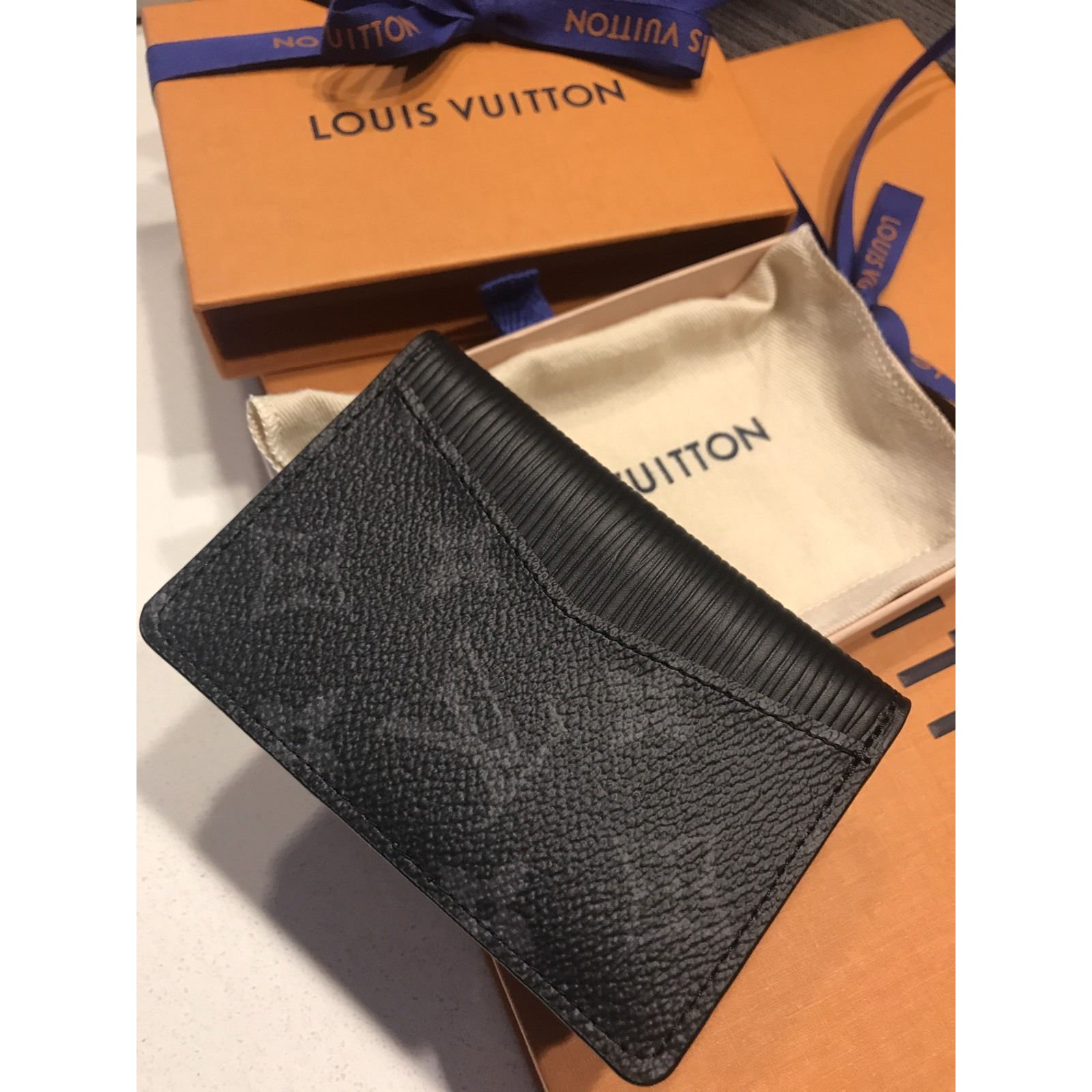 Pocket Organiser Louis Vuitton Supreme collection Black Leather ref.44188 -  Joli Closet