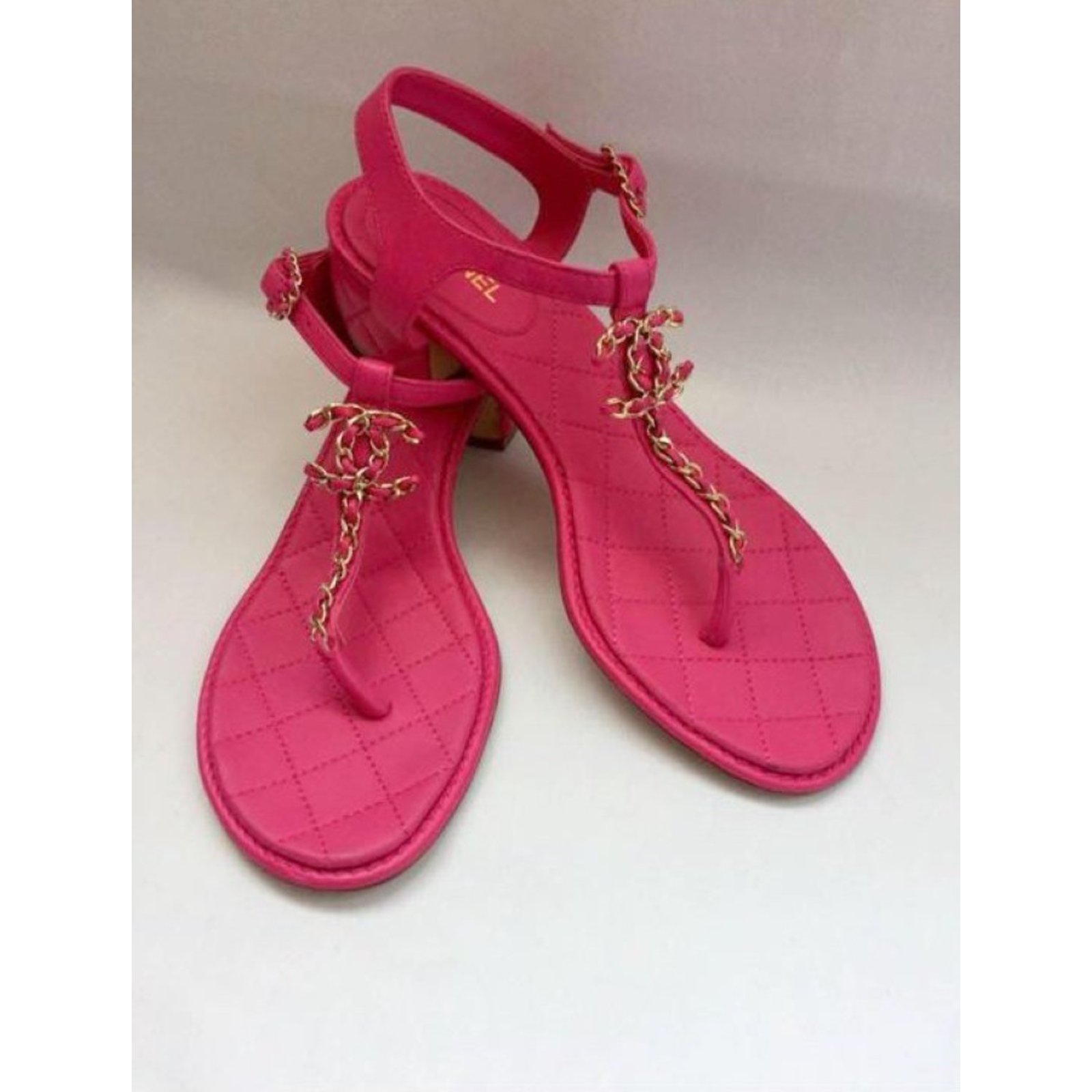 Chanel Sandals Pink Leather ref.44524 - Joli Closet