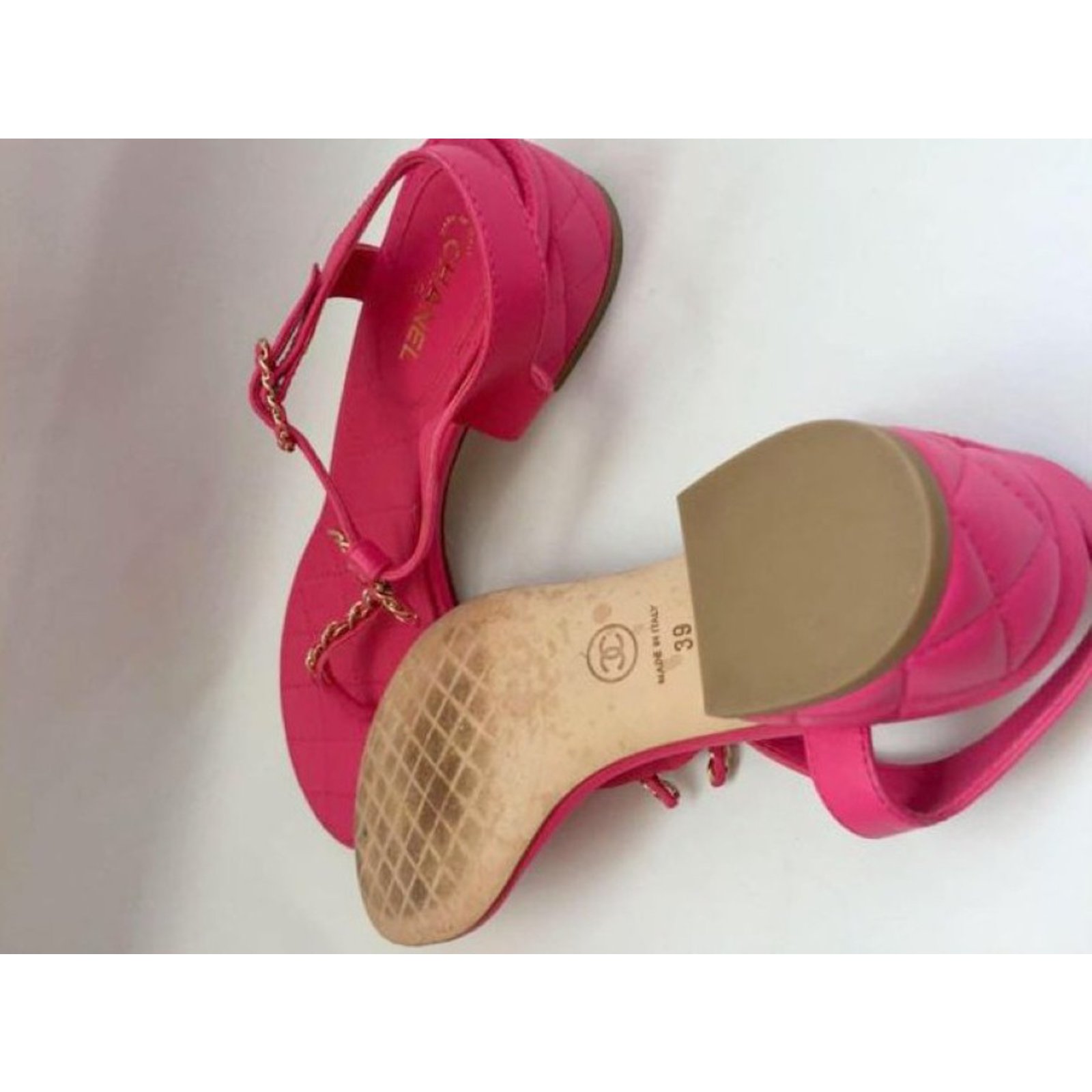 CHANEL Nylon Lambskin Suede Calfskin CC Sneakers 37 Green Purple Pink |  FASHIONPHILE