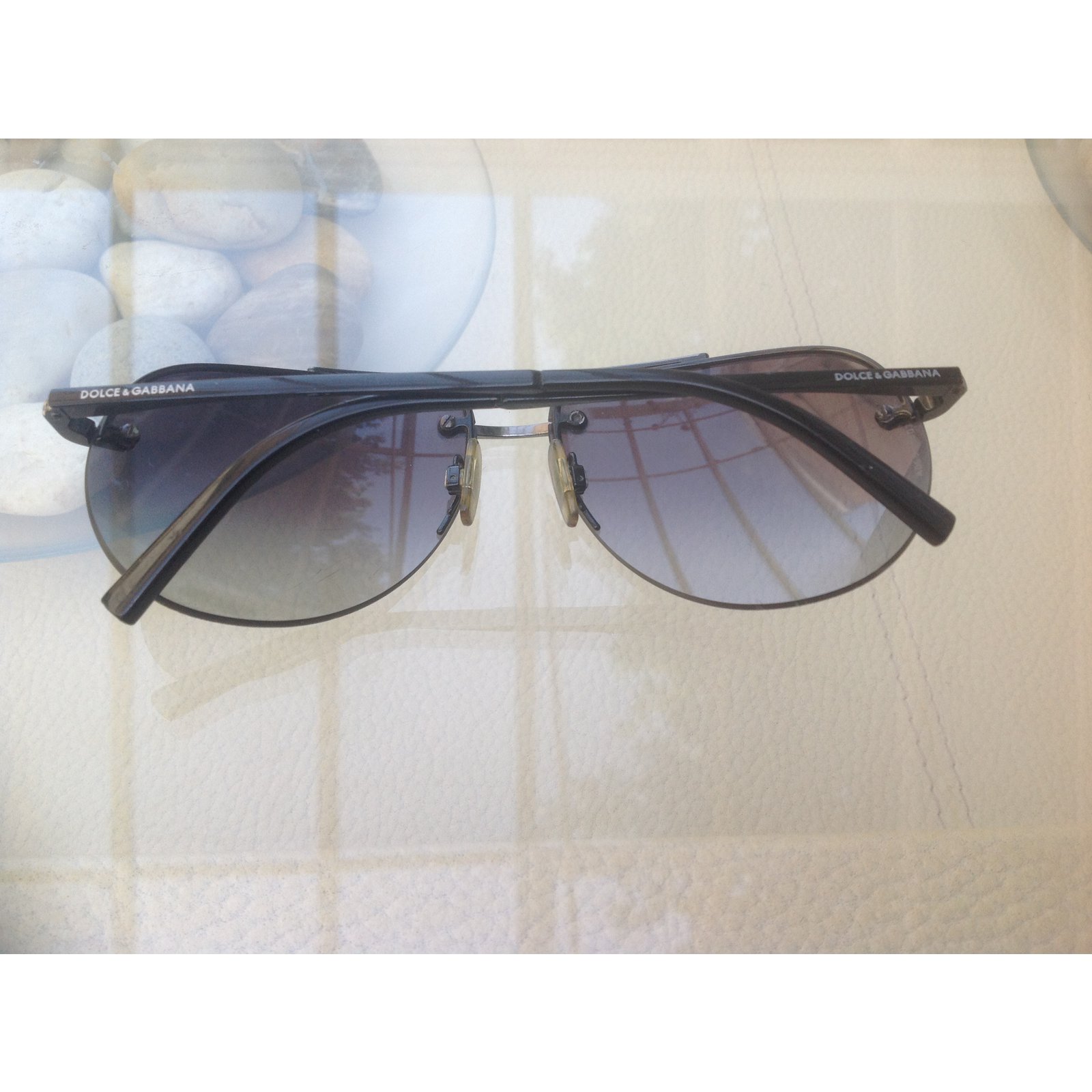 Dolce & Gabbana Sunglasses Dark grey Cloth Metal ref.44757 - Joli Closet
