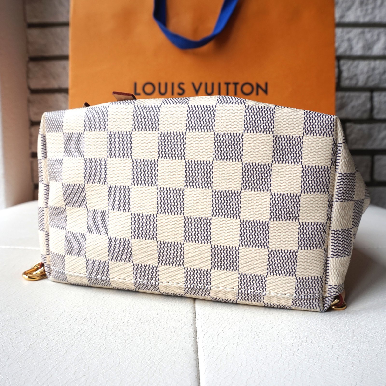Louis Vuitton Mochila Blanco Cuero ref.45008 - Joli Closet
