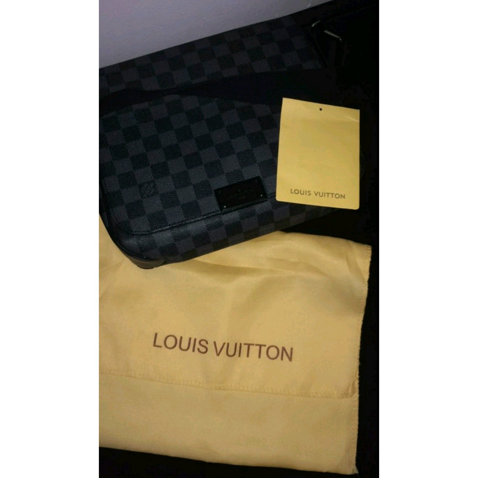 Louis Vuitton District damier Black Cloth ref.45676 - Joli Closet