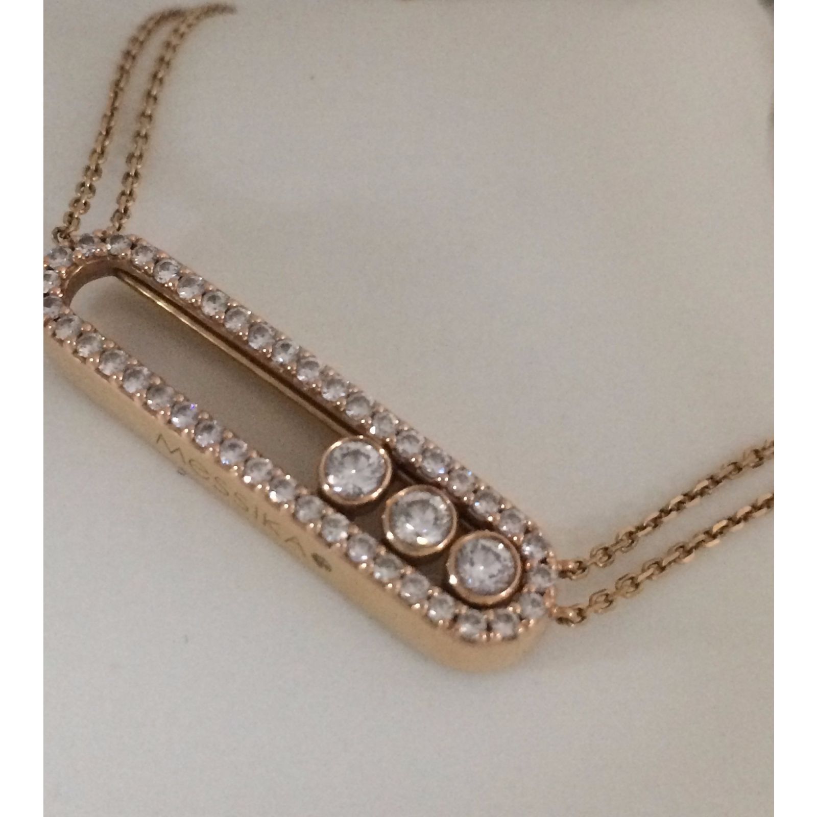 Écrin Messika Pour Collier - Boîte à Bijoux Occasion - Marque De Luxe