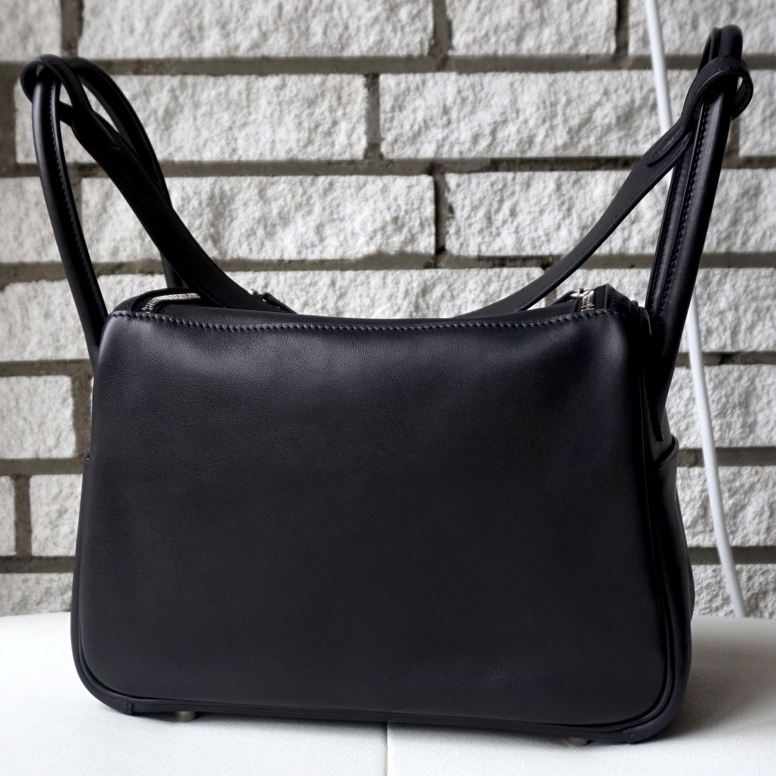 HERMES LINDY 26 BAG BLACK WITH SHW