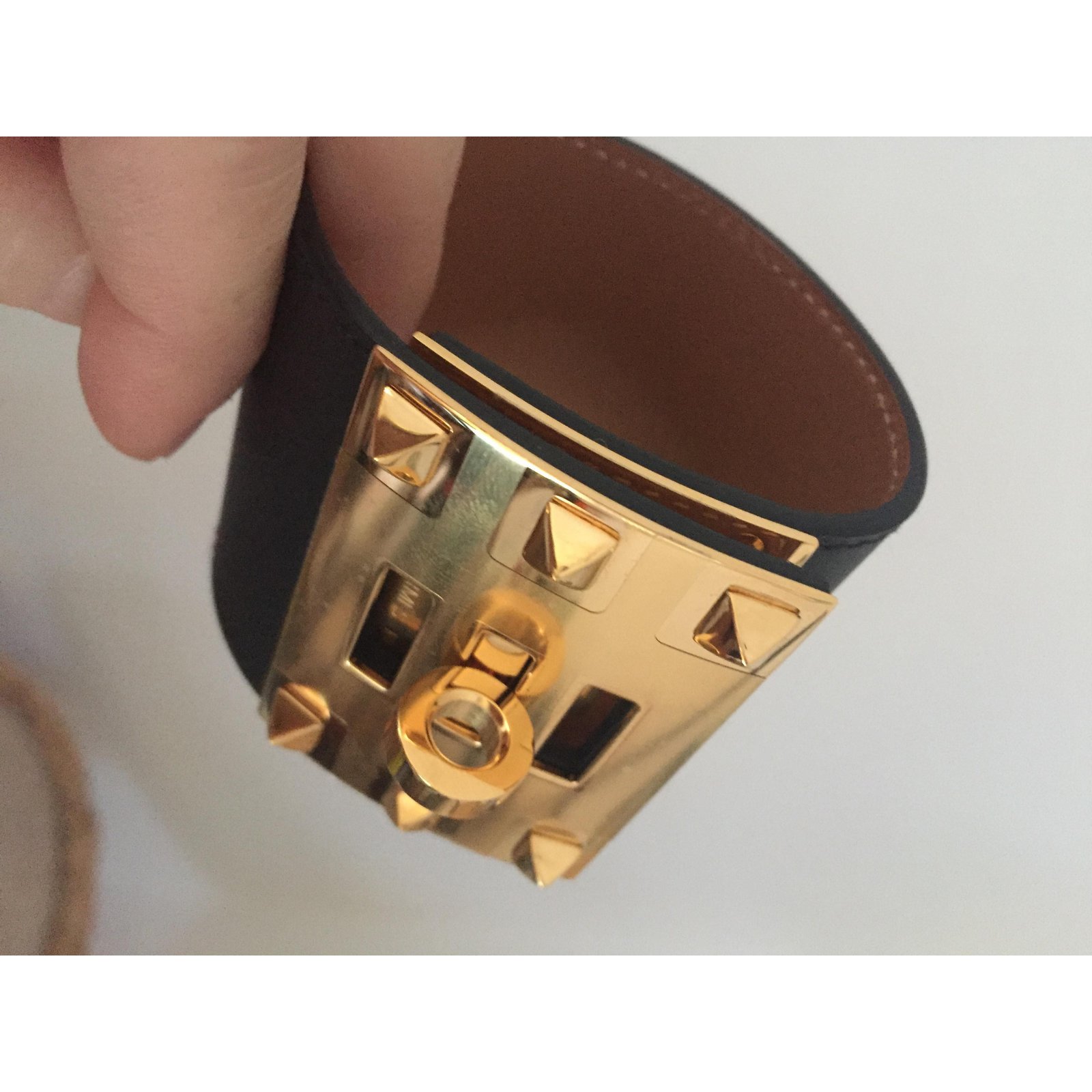 Hermès Bracelet Extrême Black Leather ref.46799 - Joli Closet