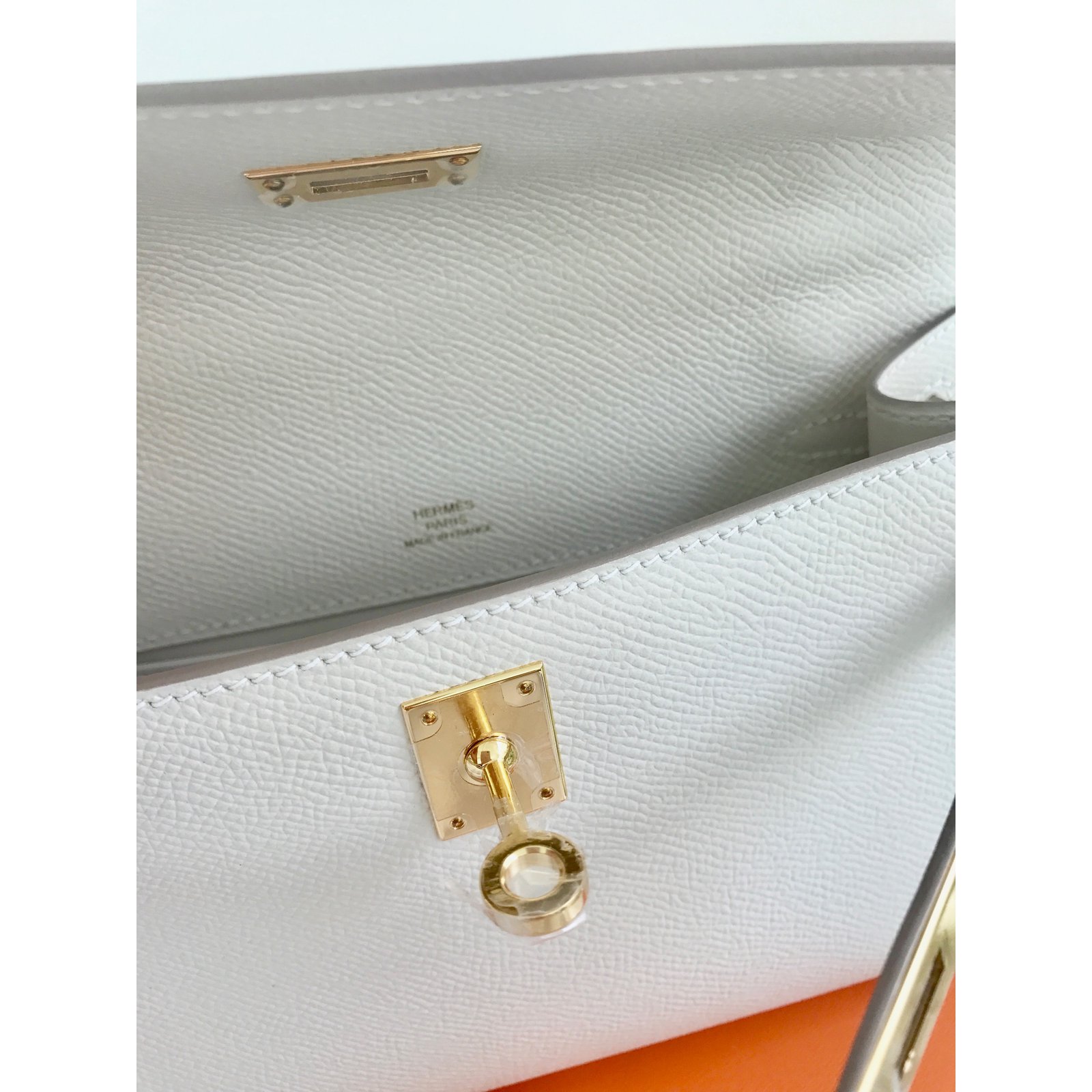 Hermès KELLY MINI White Leather ref.47033 - Joli Closet