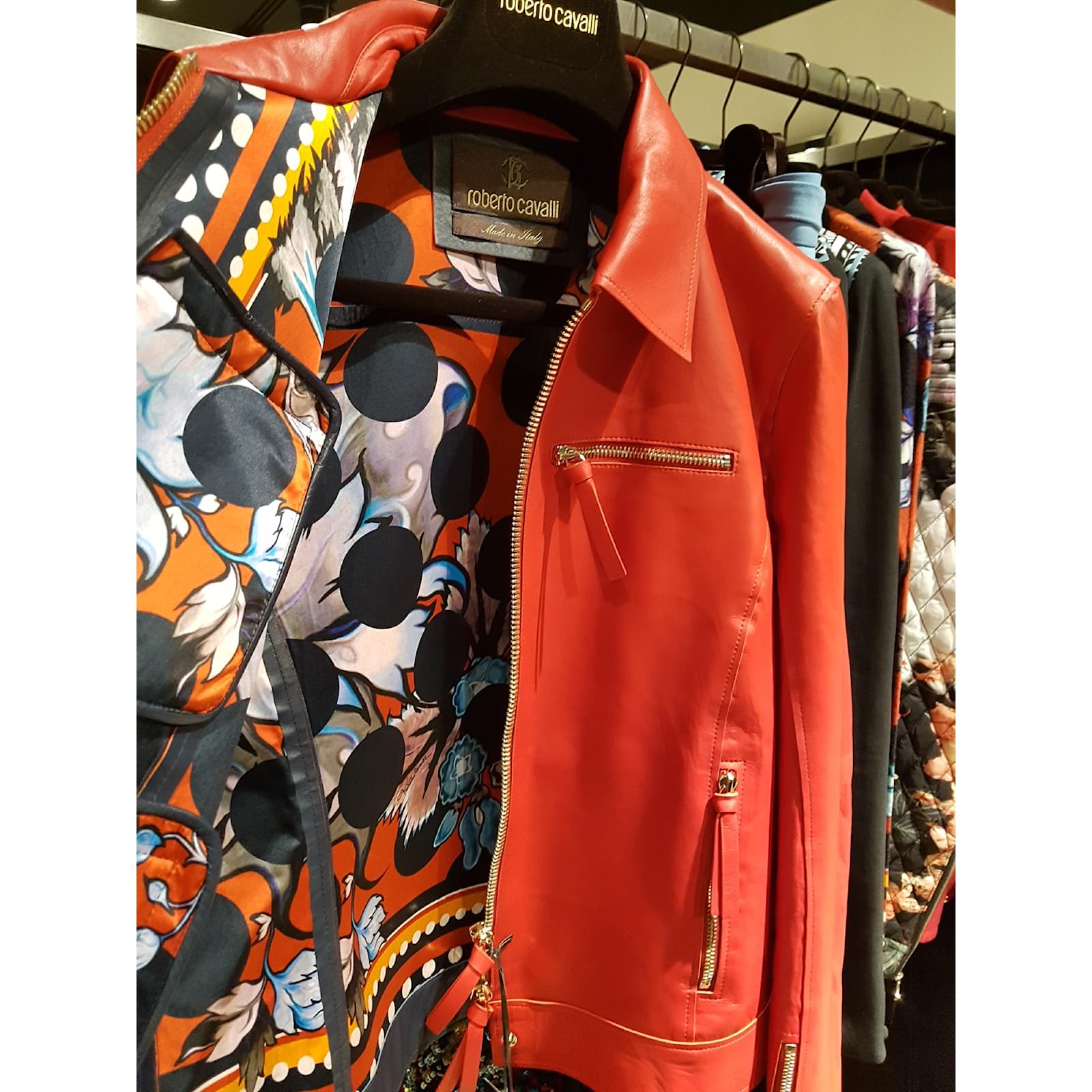 roberto cavalli ツギハギレザージャケット　L Roberto Cavalli Leather Jackets for Women - Shop on FARFETCH