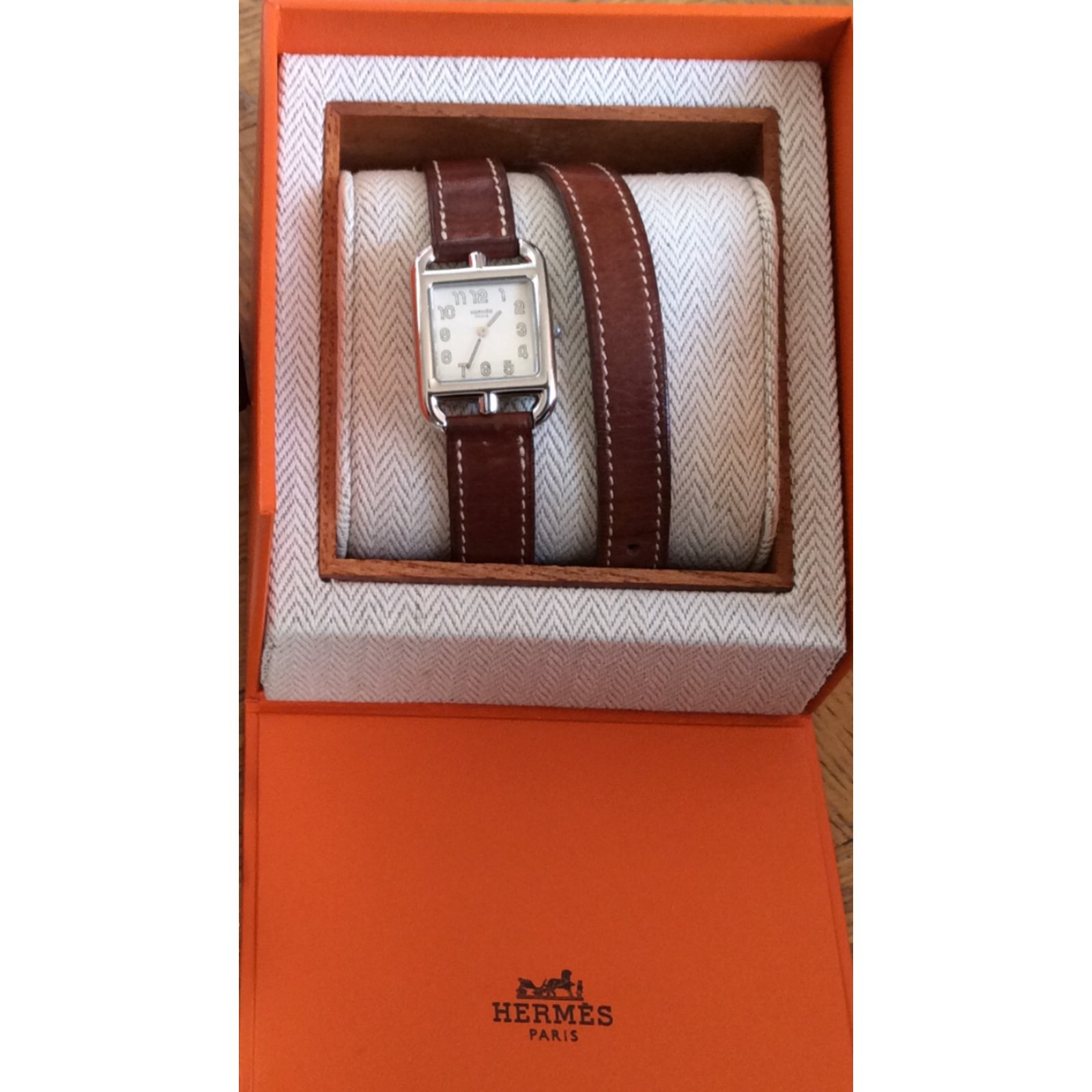 Hermès Fine watches Silvery Steel ref.47900 - Joli Closet