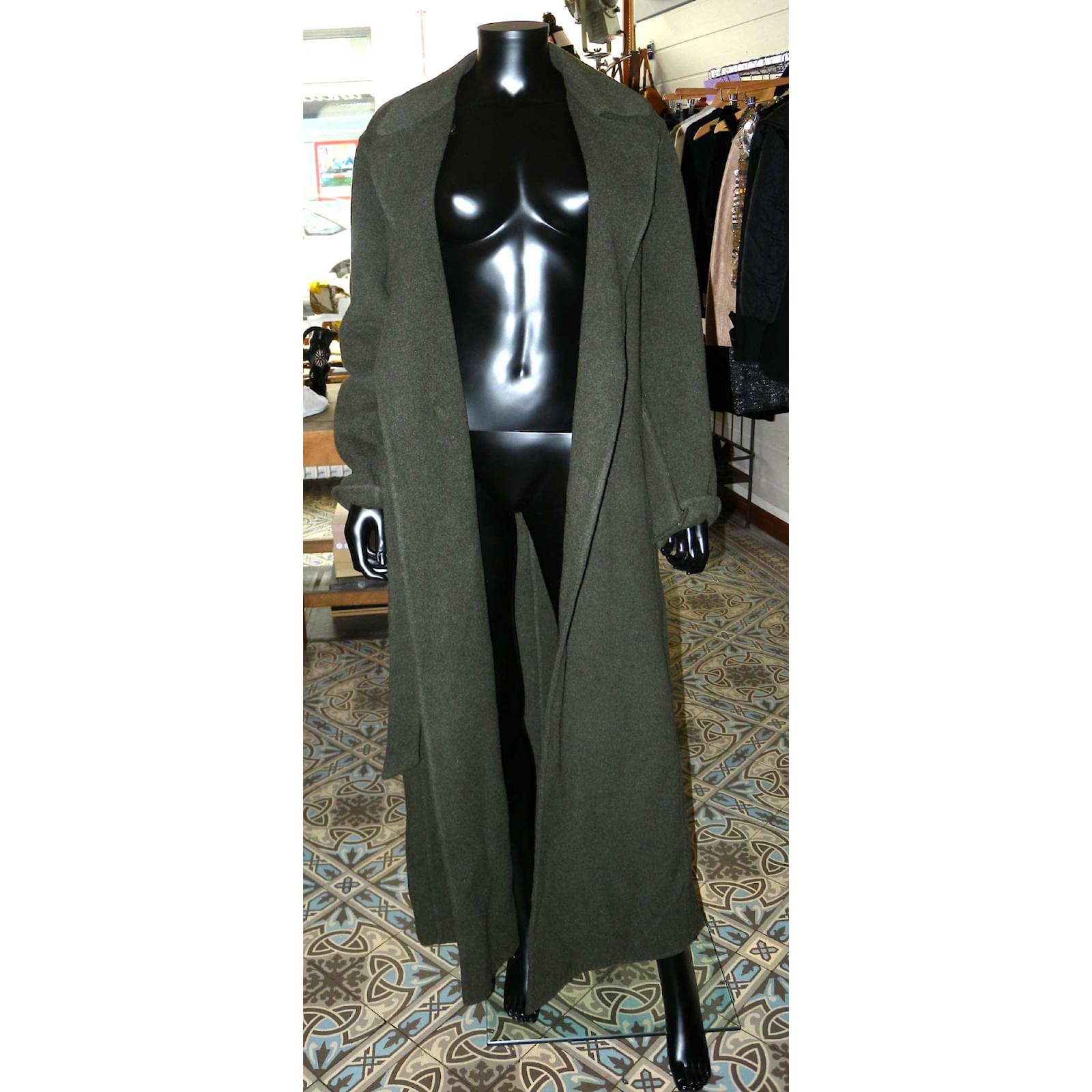 Ralph Lauren Collection Manteaux Cachemire Laine Kaki ref.48115 - Joli Closet