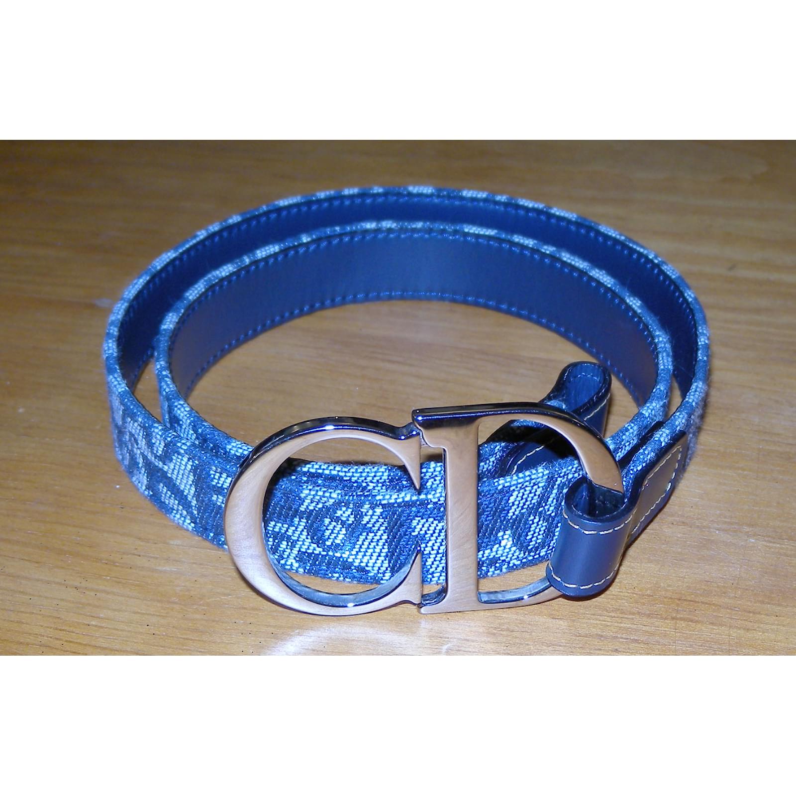 小物 Christian Dior Trotter Belt Dark Blue Christian Dior Trotter Pattern Belt Navy Vintage Total