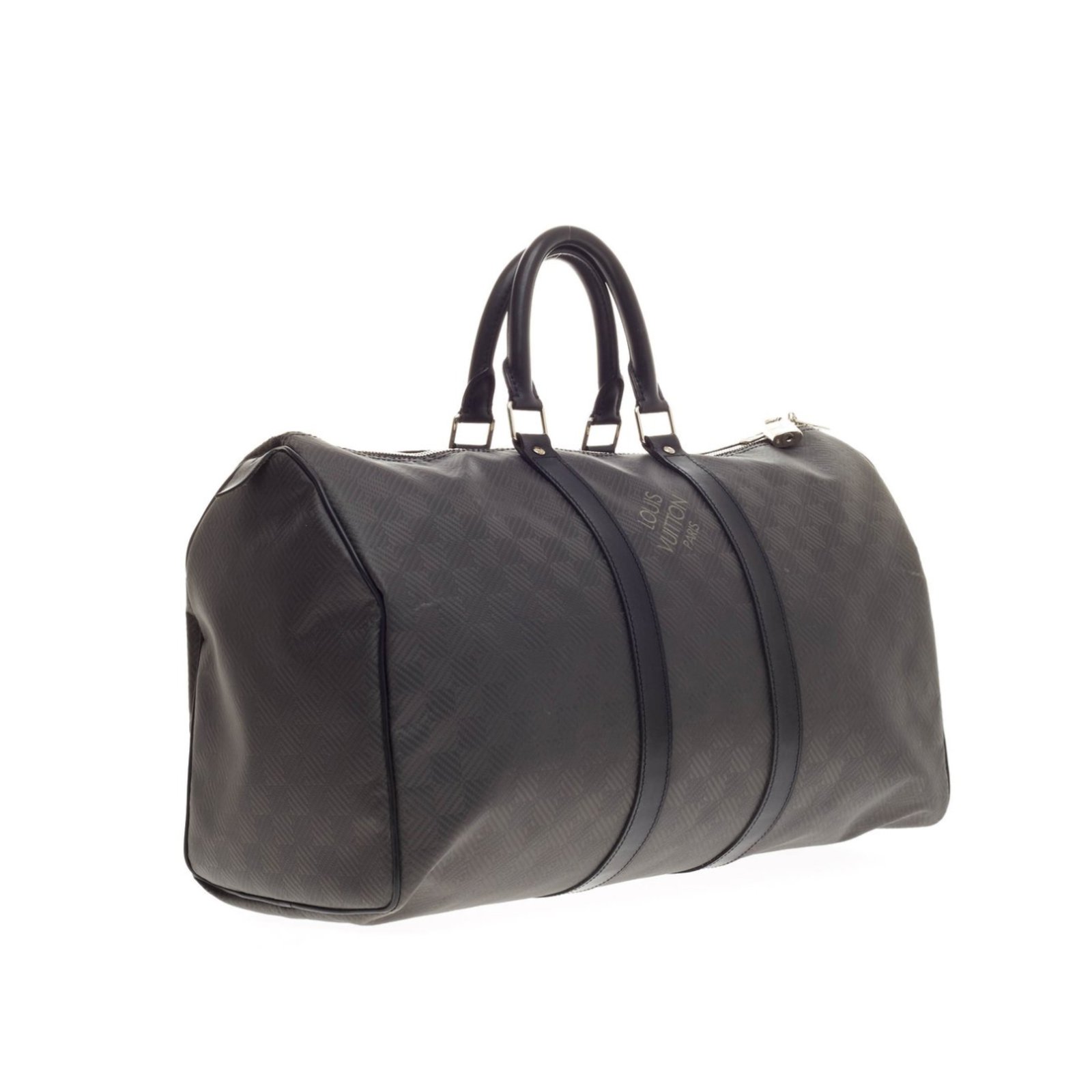 Louis Vuitton Damier Carbon Fiber Keepall 45 Carbone Duffle Bag