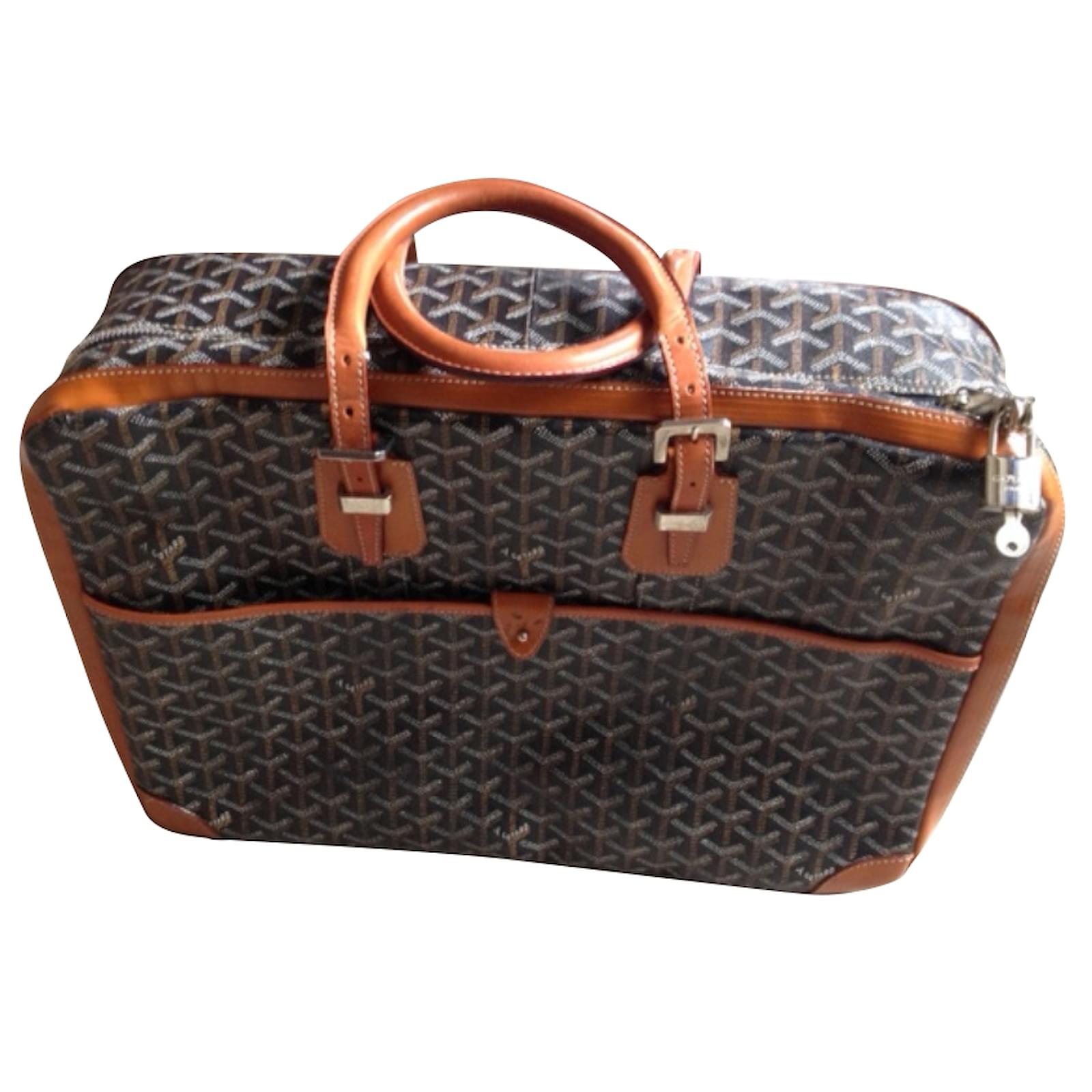 Sac à Vêtements Vintage En Cuir I Santi (Italie, Années 80, Marron)