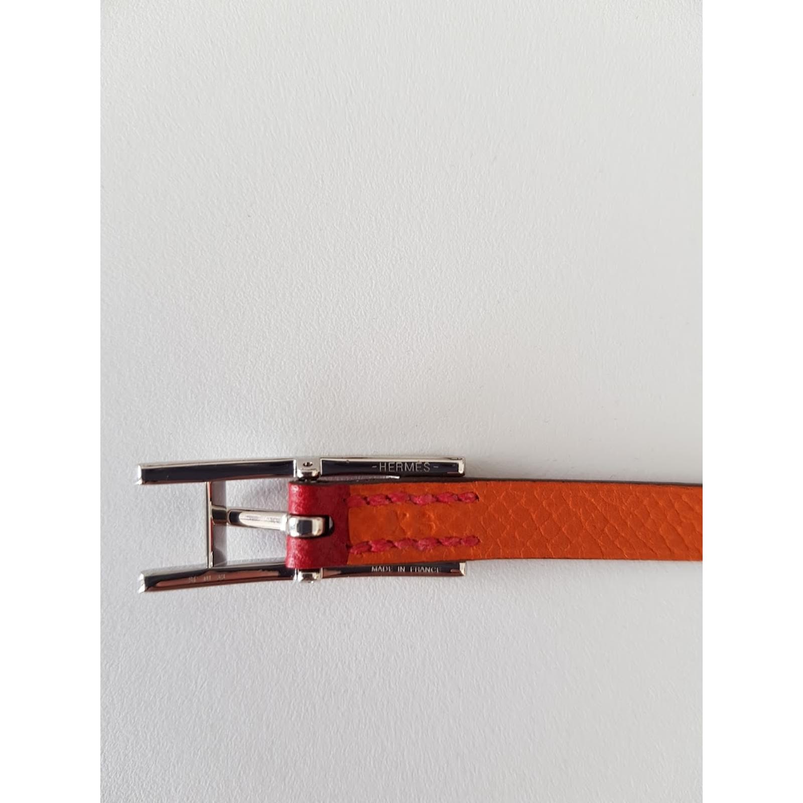 Hermès BRACELET BEHAPI SIMPLE TOUR Cuir Multicolore ref.49182 - Joli Closet