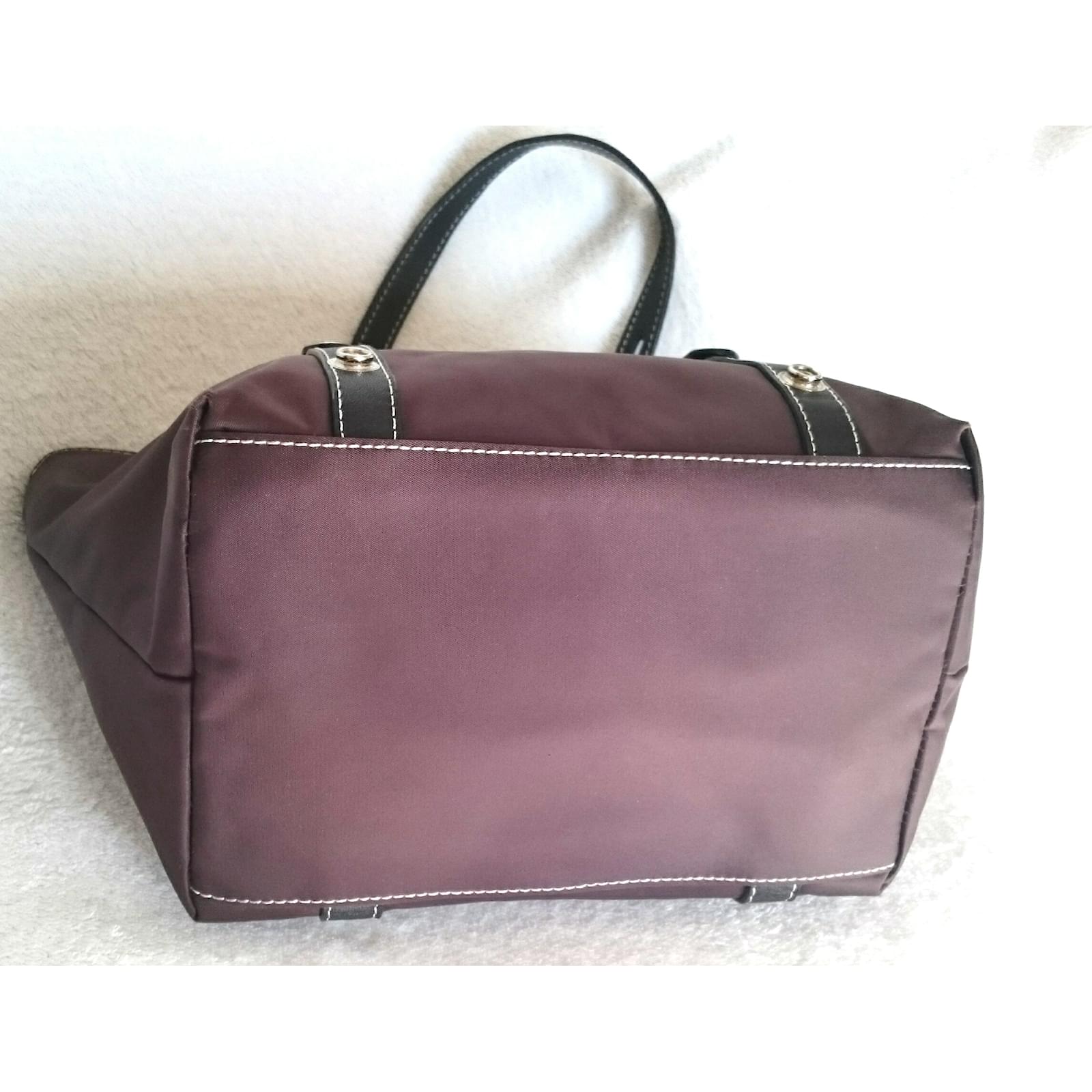 Autre Marque Sacs à main Pourchet Cuir Tissu Marron ref.49330 - Joli Closet