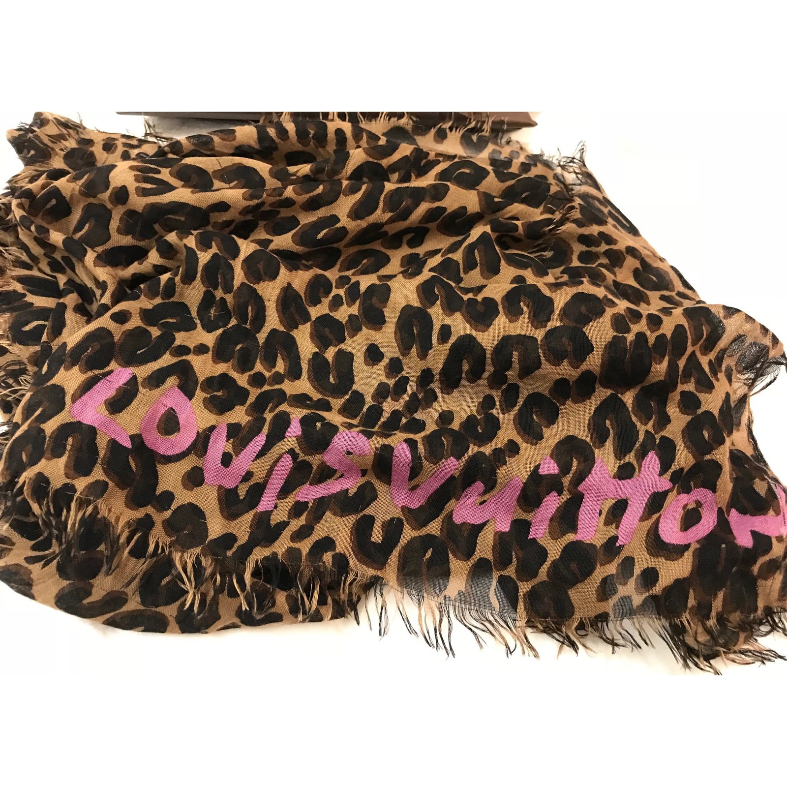 Louis Vuitton, Accessories, Louis Vuitton Bandeau Leopard Scarf Print  Brown Black Multicolor Silk 0 M7239