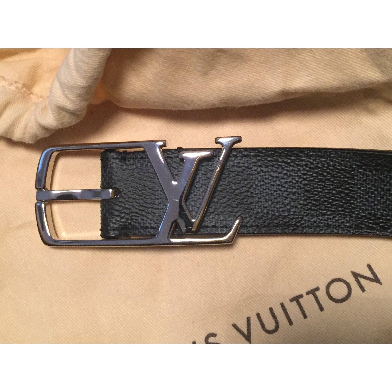 Louis Vuitton Belts Black Golden Light brown Leather ref.980947 - Joli  Closet