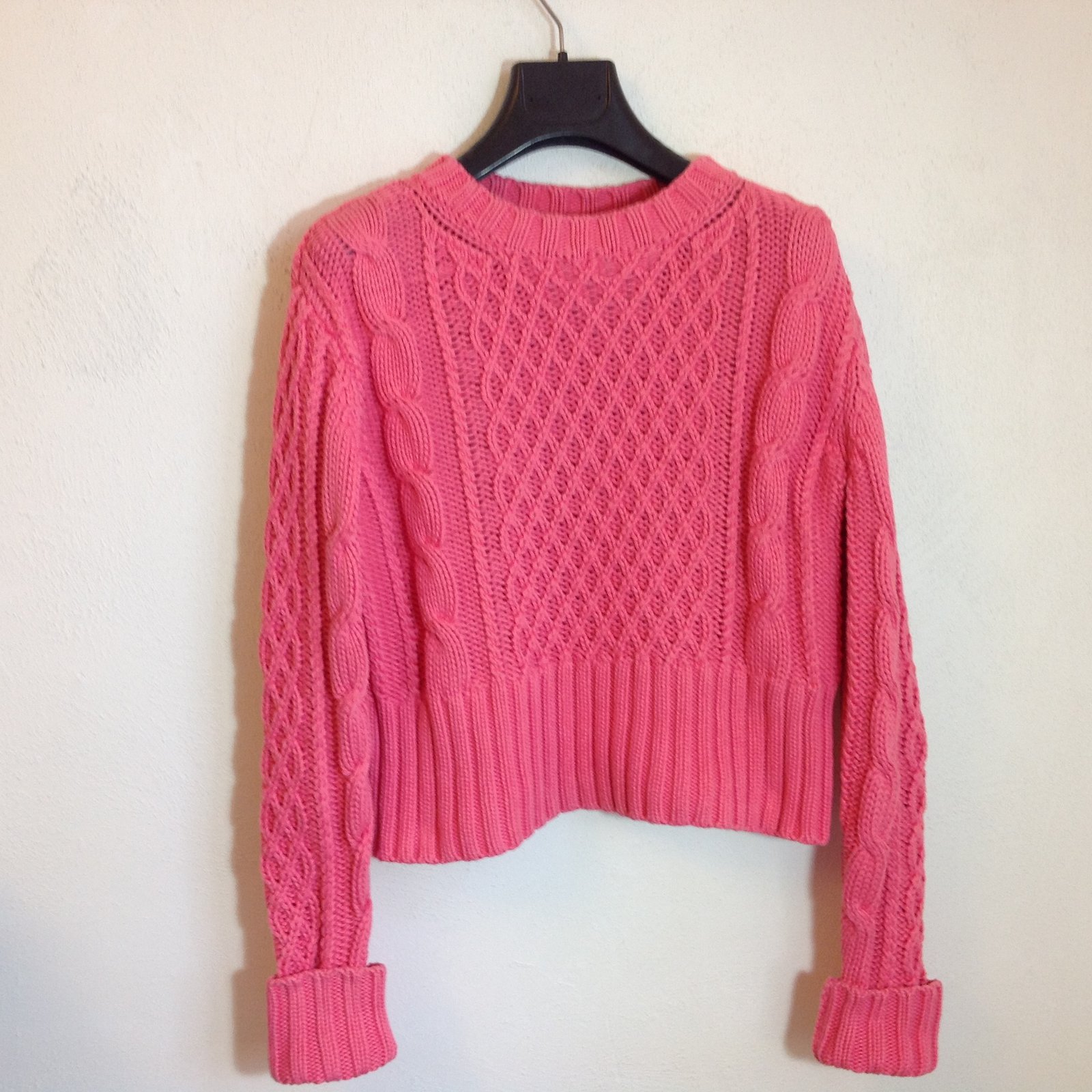 Acne Pink cable knit jumper Cotton ref.50106 - Joli Closet