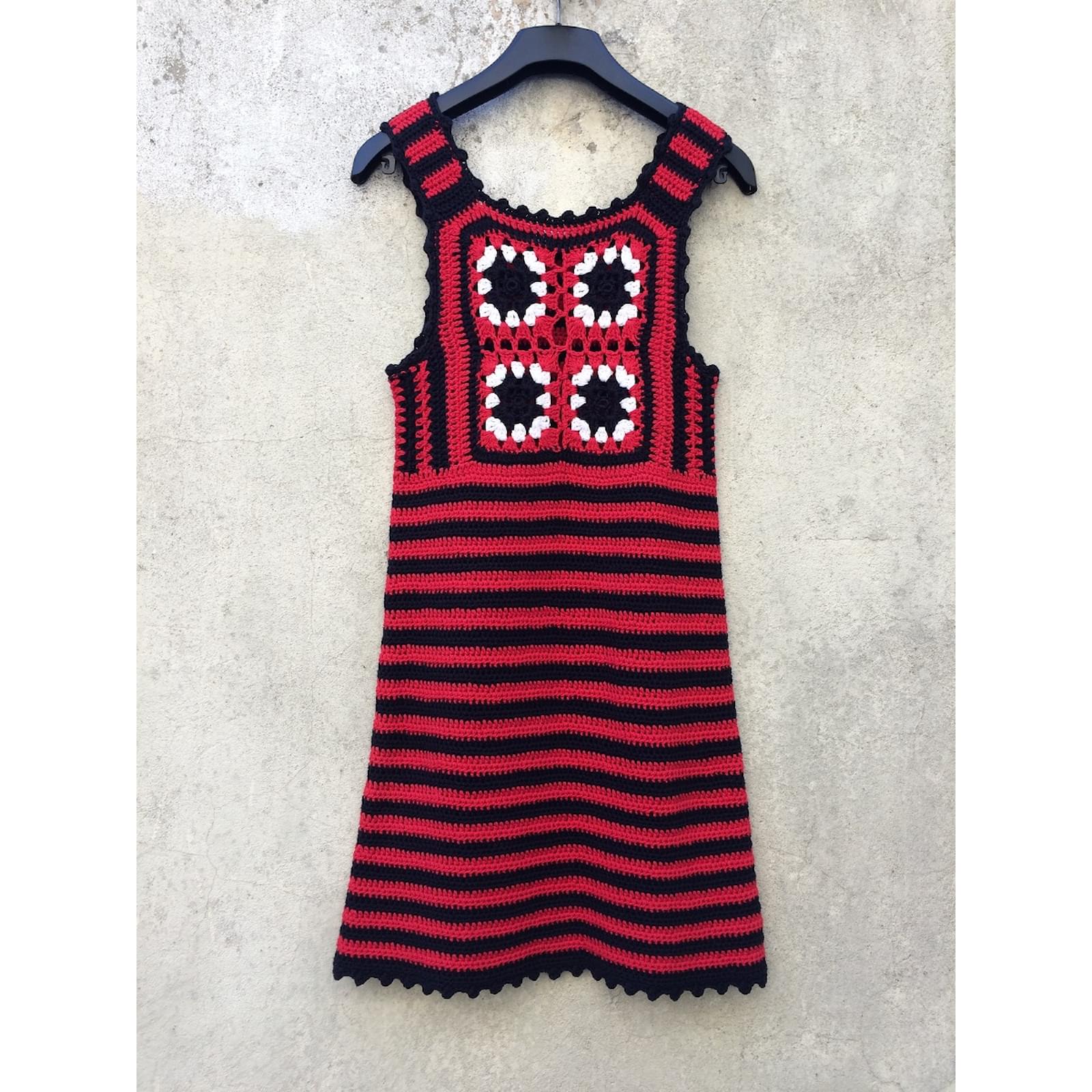 miu miu crochet dress