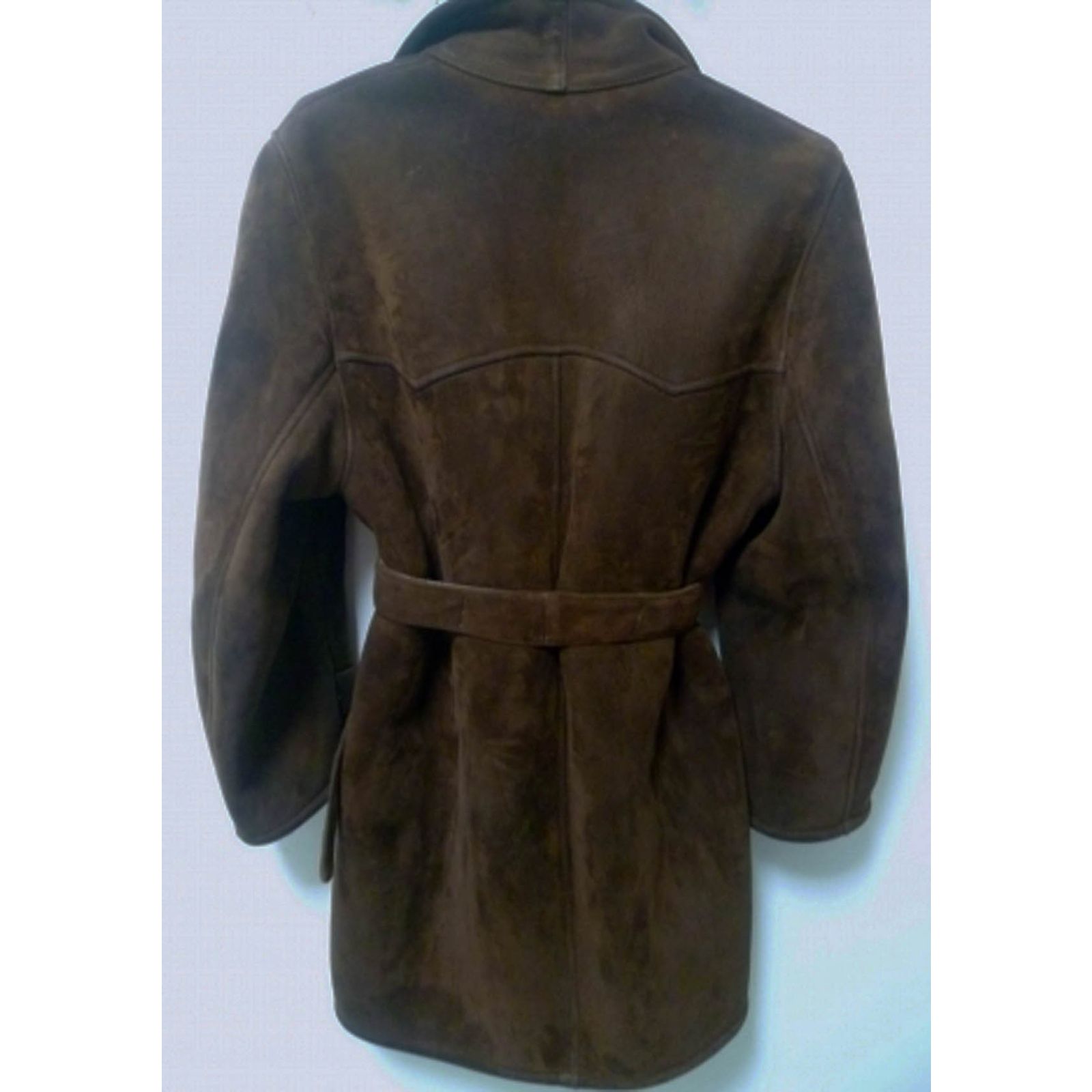 Veste En Cuir Daim Deux Ex Machina Marron - Style Varsity, Taille L - État Très Bon