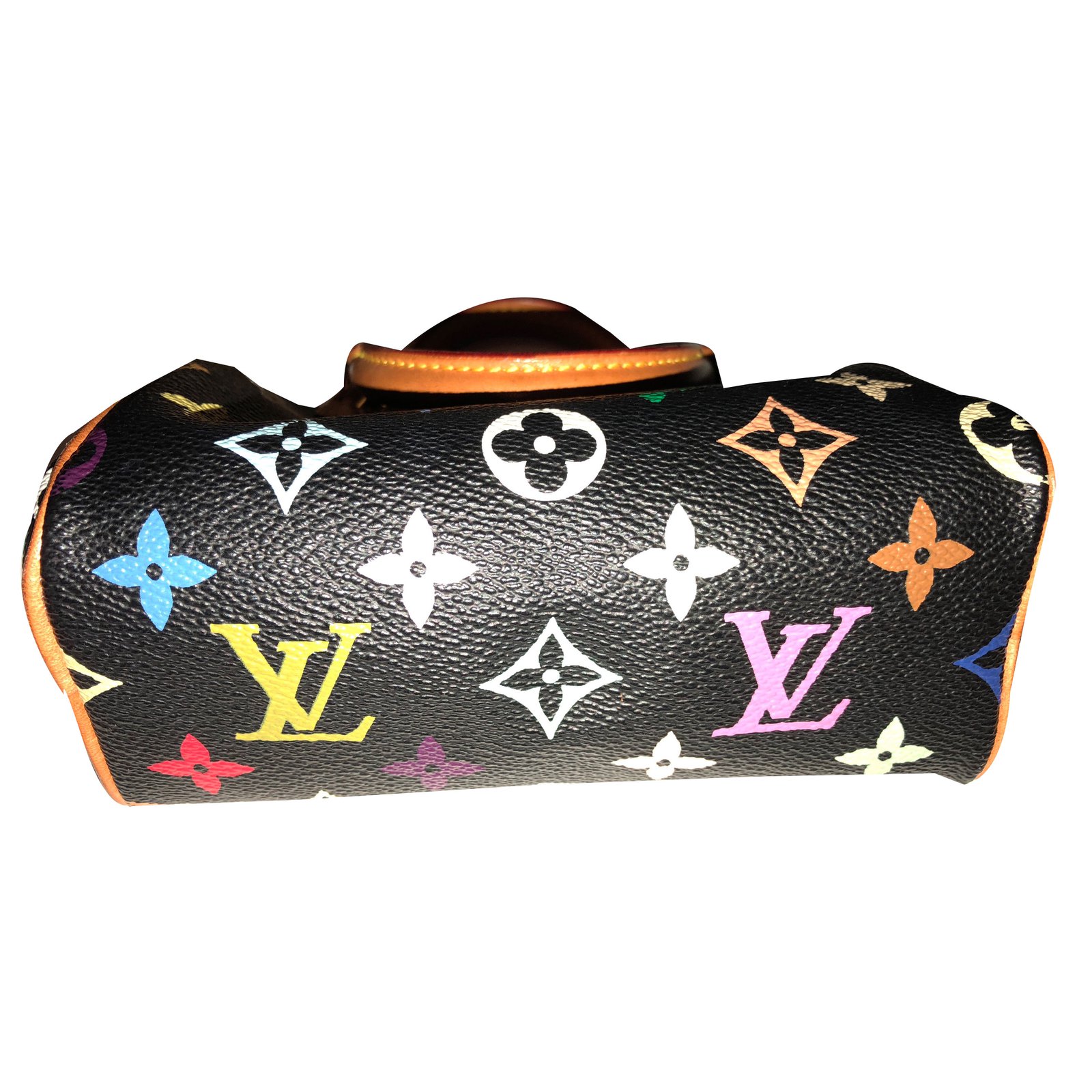 Louis Vuitton Black Murakami Multicolor Monogram mini sac HL Speedy Bag  Multiple colors Leather ref.221015 - Joli Closet