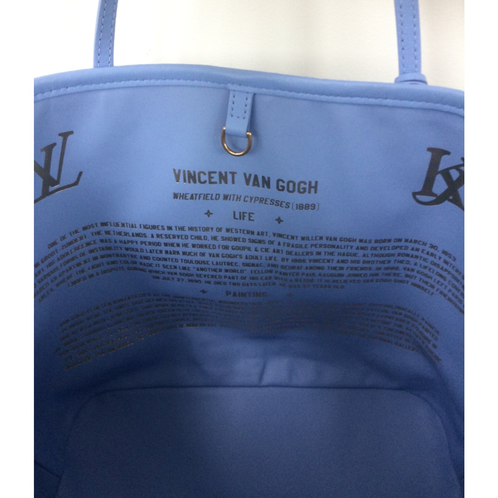 Louis Vuitton Neverfull NM Tote Limited Edition Jeff Koons Van Gogh Print  Canvas MM Blue 93279121