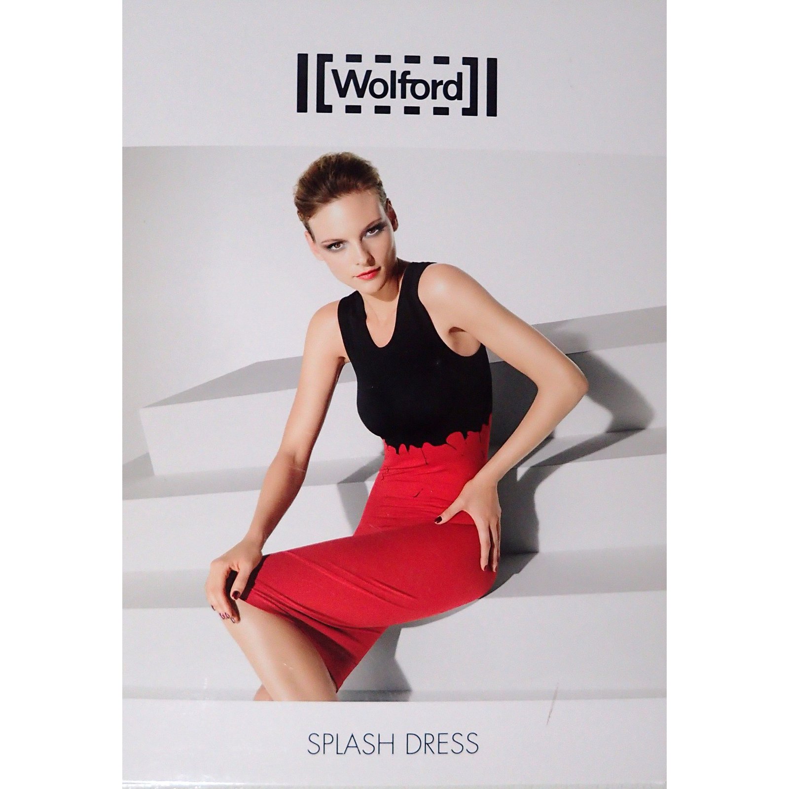 Wolford Splash Dresses Black Red Elastane Polyamide ref.51499