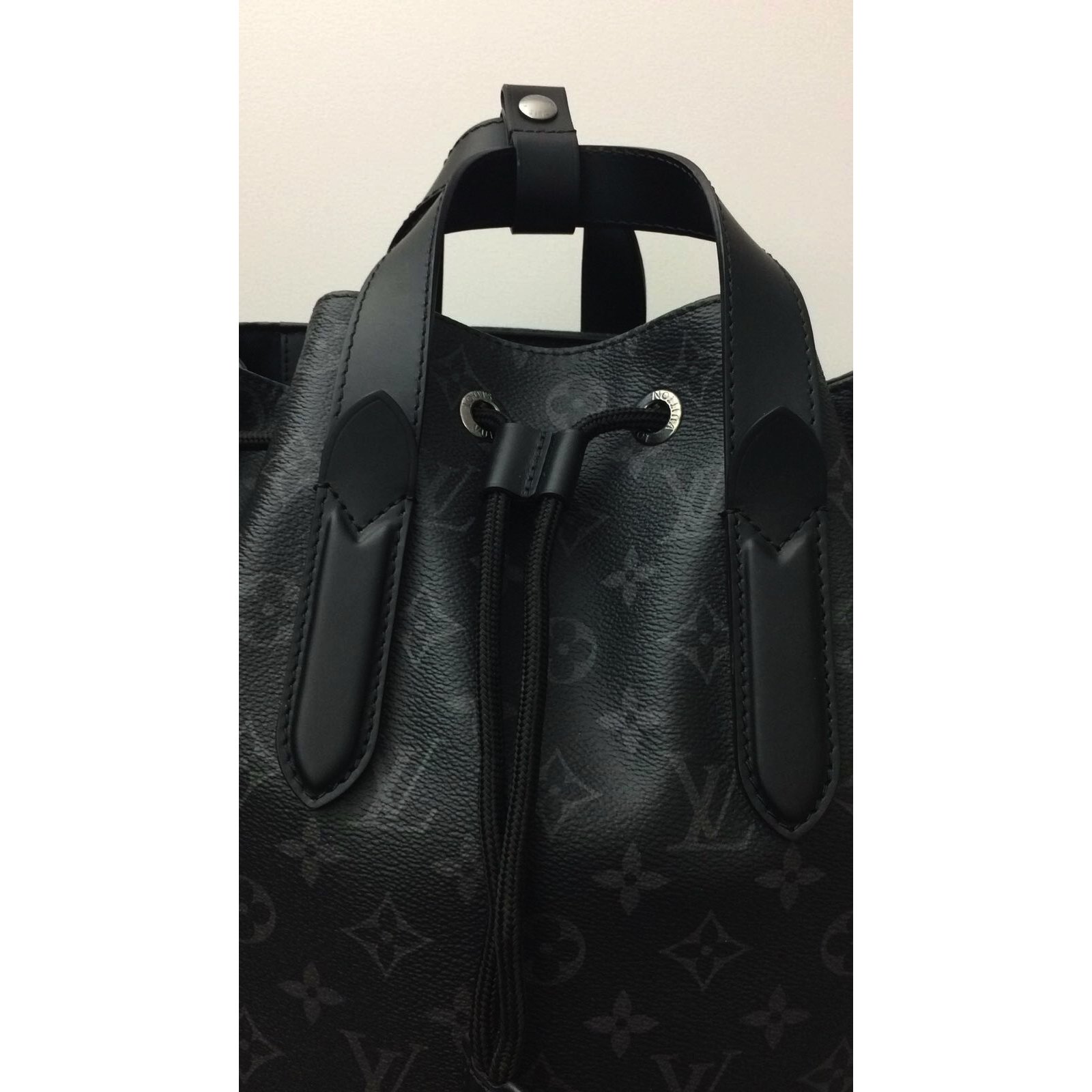 Louis Vuitton Bags Briefcases Black Blue Grey Leather Cloth ref.51810 -  Joli Closet